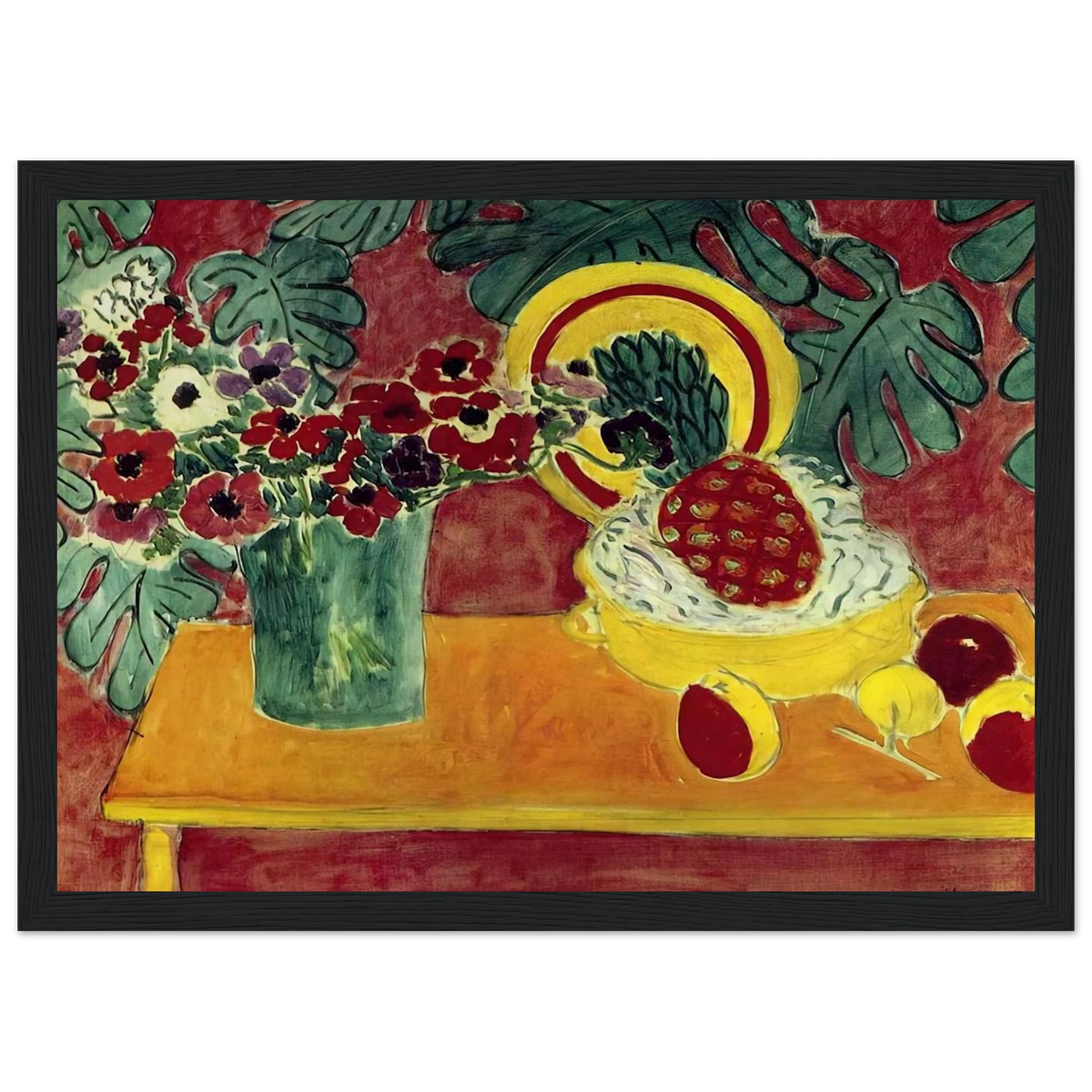 PINEAPPLE AND ANEMONES 1940 Framed Poster | Henri Matisse Framed Prints Wall Art | Henri Matisse Print
