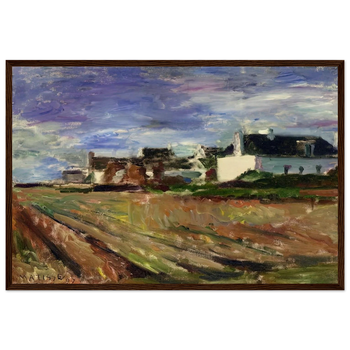 FARMS IN BRITTANY BELLE ILE 1897 Framed Poster | Henri Matisse Framed Prints Wall Art | Henri Matisse Print