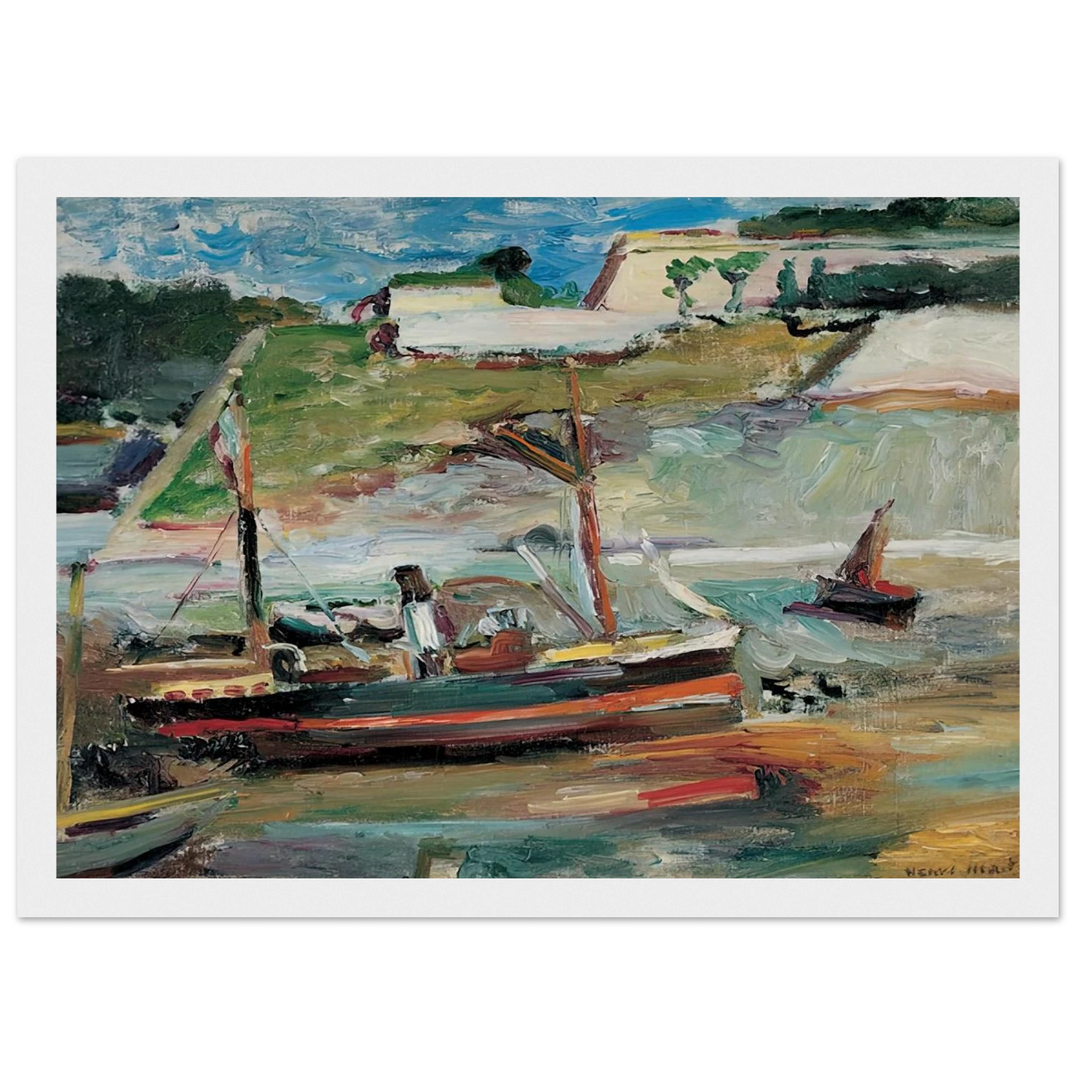 BELLE ILE LE PORT DE PALAIS 1896 Framed Poster | Henri Matisse Framed Prints Wall Art | Henri Matisse Print