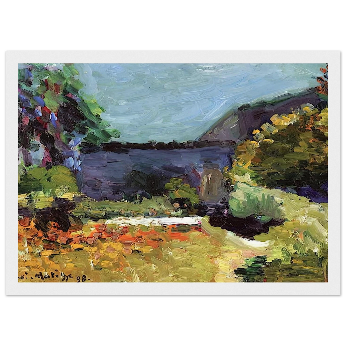 LANDSCAPE 1898 Framed Poster | Henri Matisse Framed Prints Wall Art | Henri Matisse Print