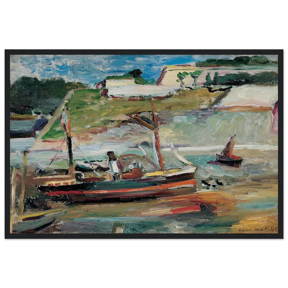 BELLE ILE LE PORT DE PALAIS 1896 Framed Poster | Henri Matisse Framed Prints Wall Art | Henri Matisse Print