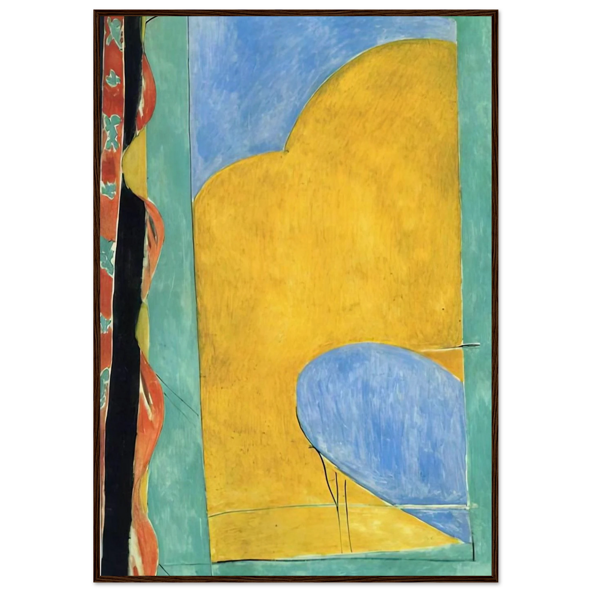 THE YELLOW CURTAIN Framed Poster | Henri Matisse Framed Prints Wall Art | Henri Matisse Print