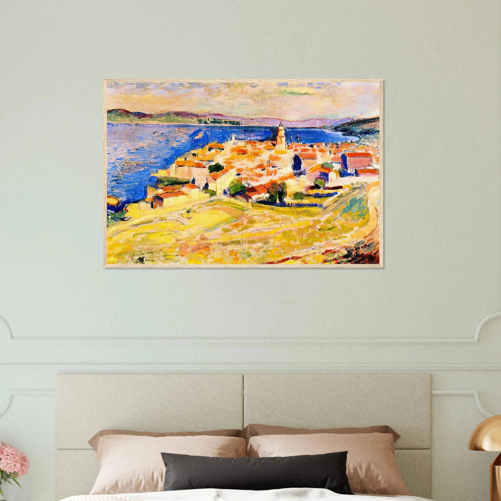 VIEW OF SAINT TROPEZ 1904 Framed Poster | Henri Matisse Framed Prints Wall Art | Henri Matisse Print