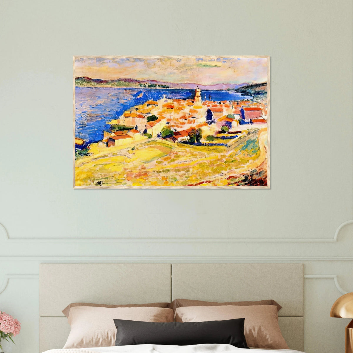 VIEW OF SAINT TROPEZ 1904 Framed Poster | Henri Matisse Framed Prints Wall Art | Henri Matisse Print