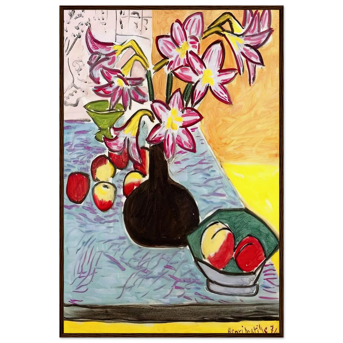 VASE OF AMARYLLIS 1941 Framed Poster | Henri Matisse Framed Prints Wall Art | Henri Matisse Print