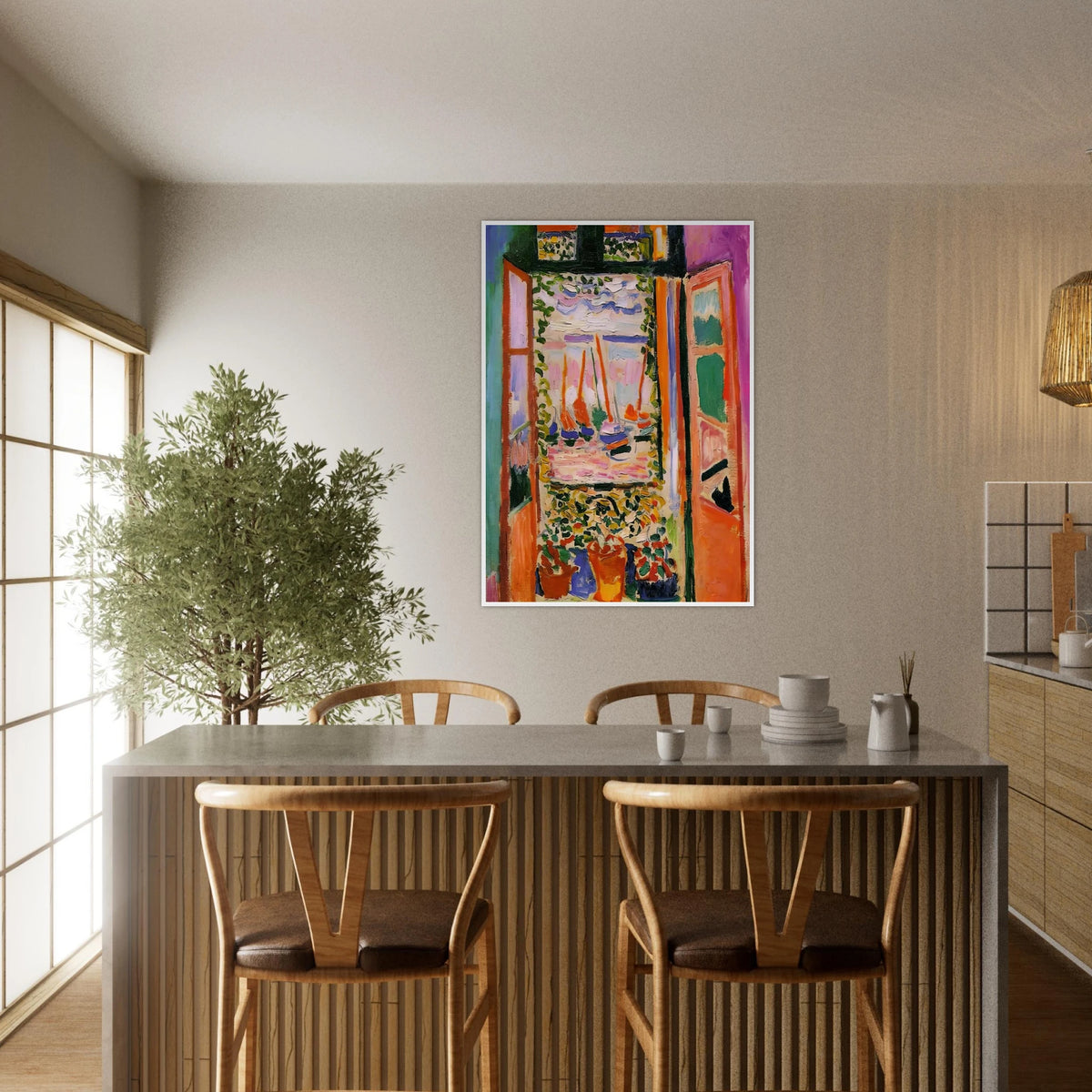 OPEN WINDOW COLLIOURE 1905 Framed Poster | Henri Matisse Framed Prints Wall Art | Henri Matisse Print