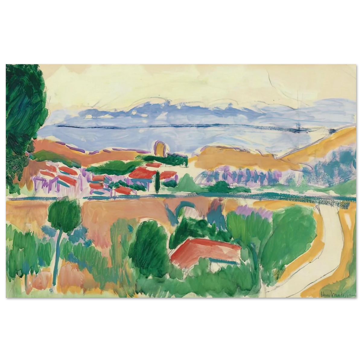 VUE DE COLLIOURE 1906 Poster | Henri Matisse Poster | Henri Matisse Print