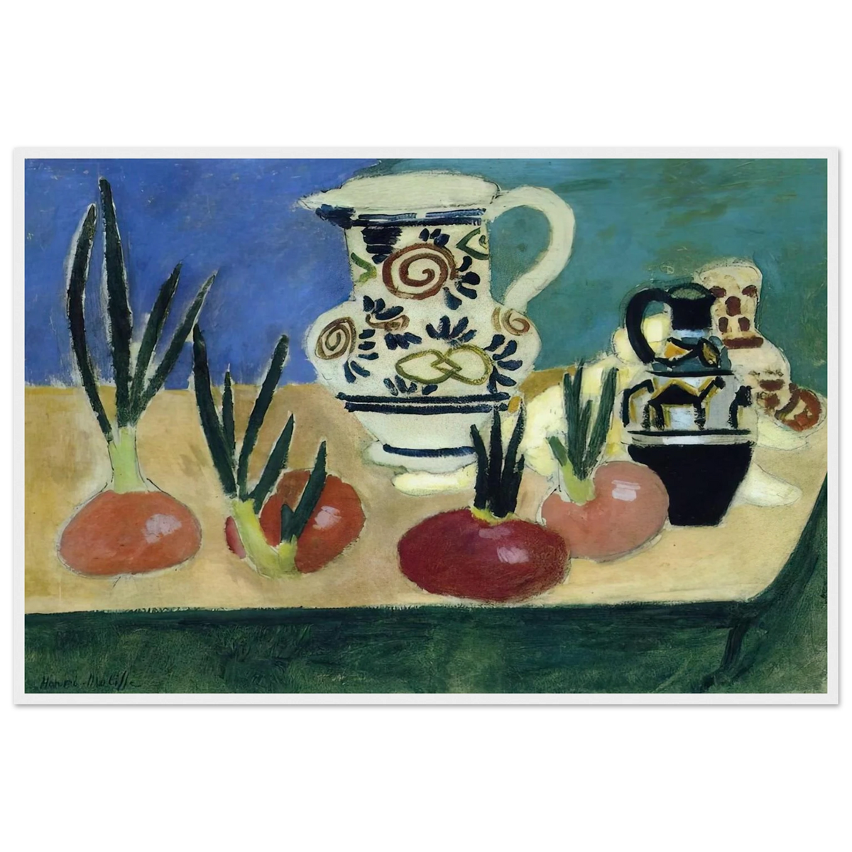 THE RED ONIONS 1906 Framed Poster | Henri Matisse Framed Prints Wall Art | Henri Matisse Print