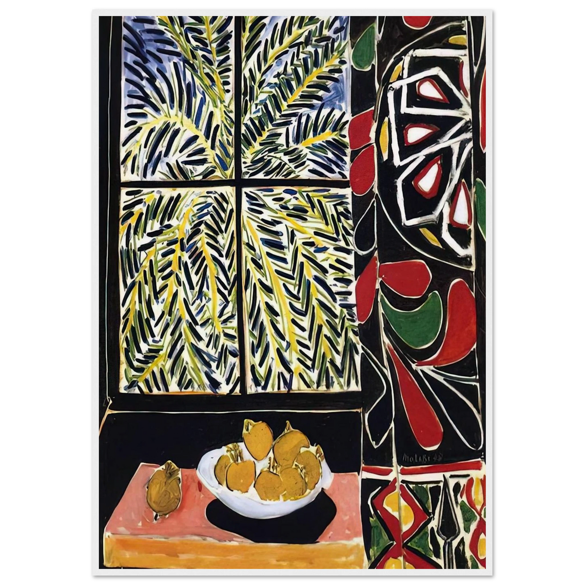 INTERIOR WITH EGYPTIAN CURTAIN 1948 Framed Poster | Henri Matisse Framed Prints Wall Art | Henri Matisse Print