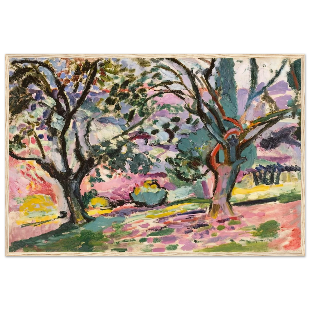 OLIVE TREES AT COLLIOURE 1906 Framed Poster | Henri Matisse Framed Prints Wall Art | Henri Matisse Print
