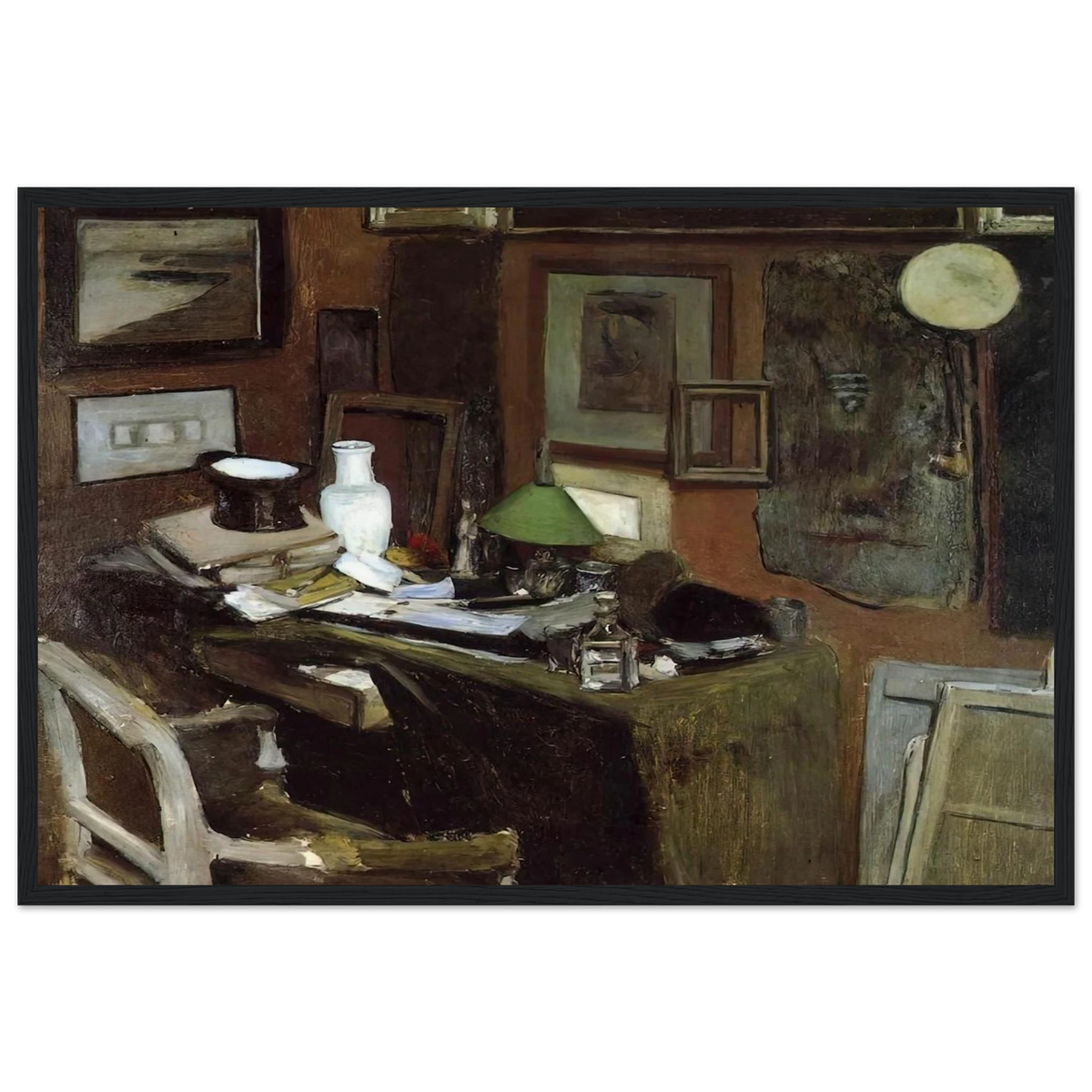 INTERIOR WITH A TOP HAT 1896 Framed Poster | Henri Matisse Framed Prints Wall Art | Henri Matisse Print