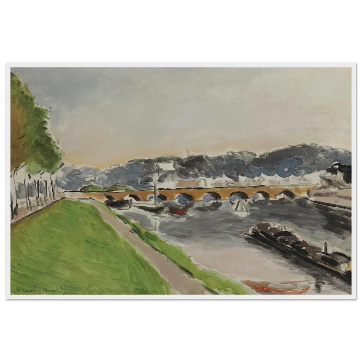 LE PONT DE SEVRES AU CHALAND 1917 Framed Poster | Henri Matisse Framed Prints Wall Art | Henri Matisse Print