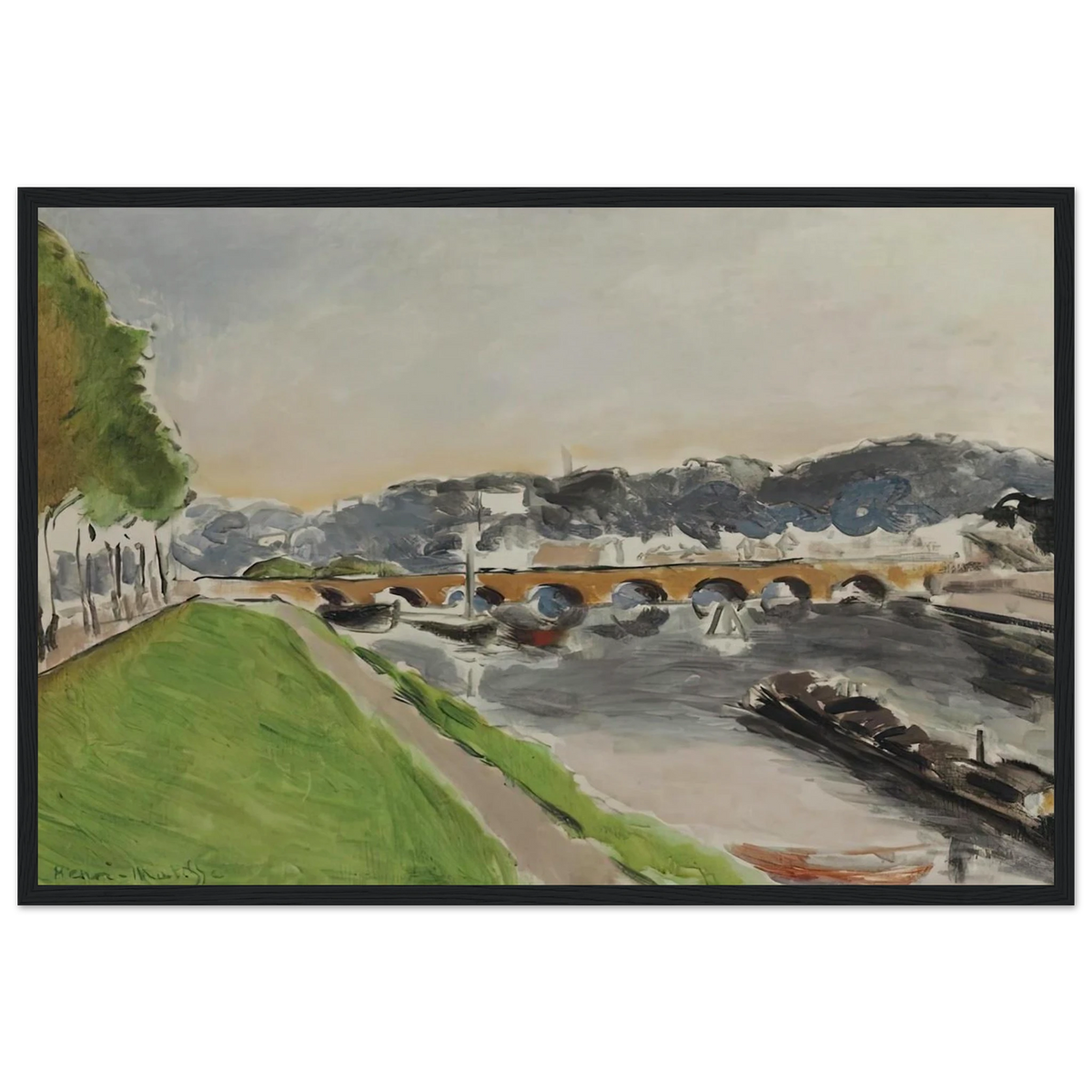 LE PONT DE SEVRES AU CHALAND 1917 Framed Poster | Henri Matisse Framed Prints Wall Art | Henri Matisse Print