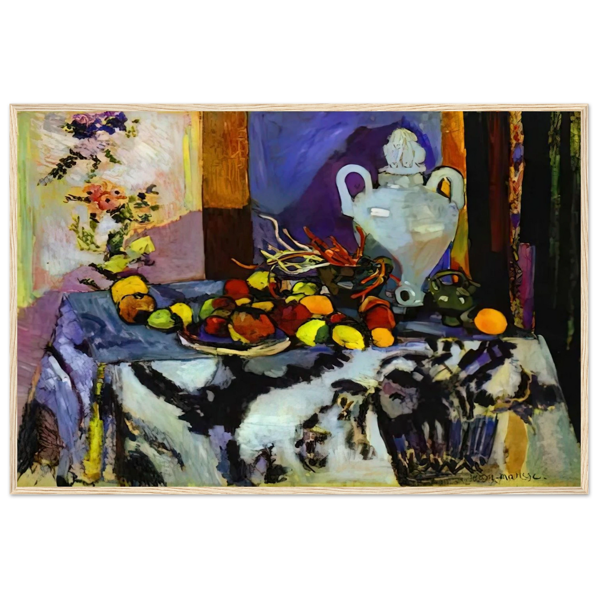 BLUE STILL LIFE Framed Poster | Henri Matisse Framed Prints Wall Art | Henri Matisse Print