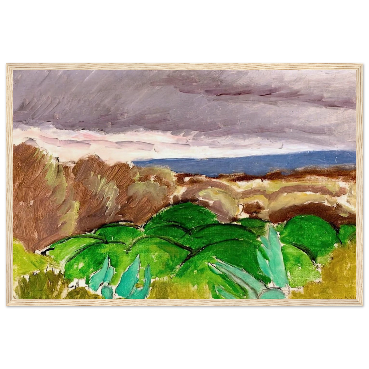 CAGNES LANDSCAPE IN STORMY WEATHER 1917 Framed Poster | Henri Matisse Framed Prints Wall Art | Henri Matisse Print