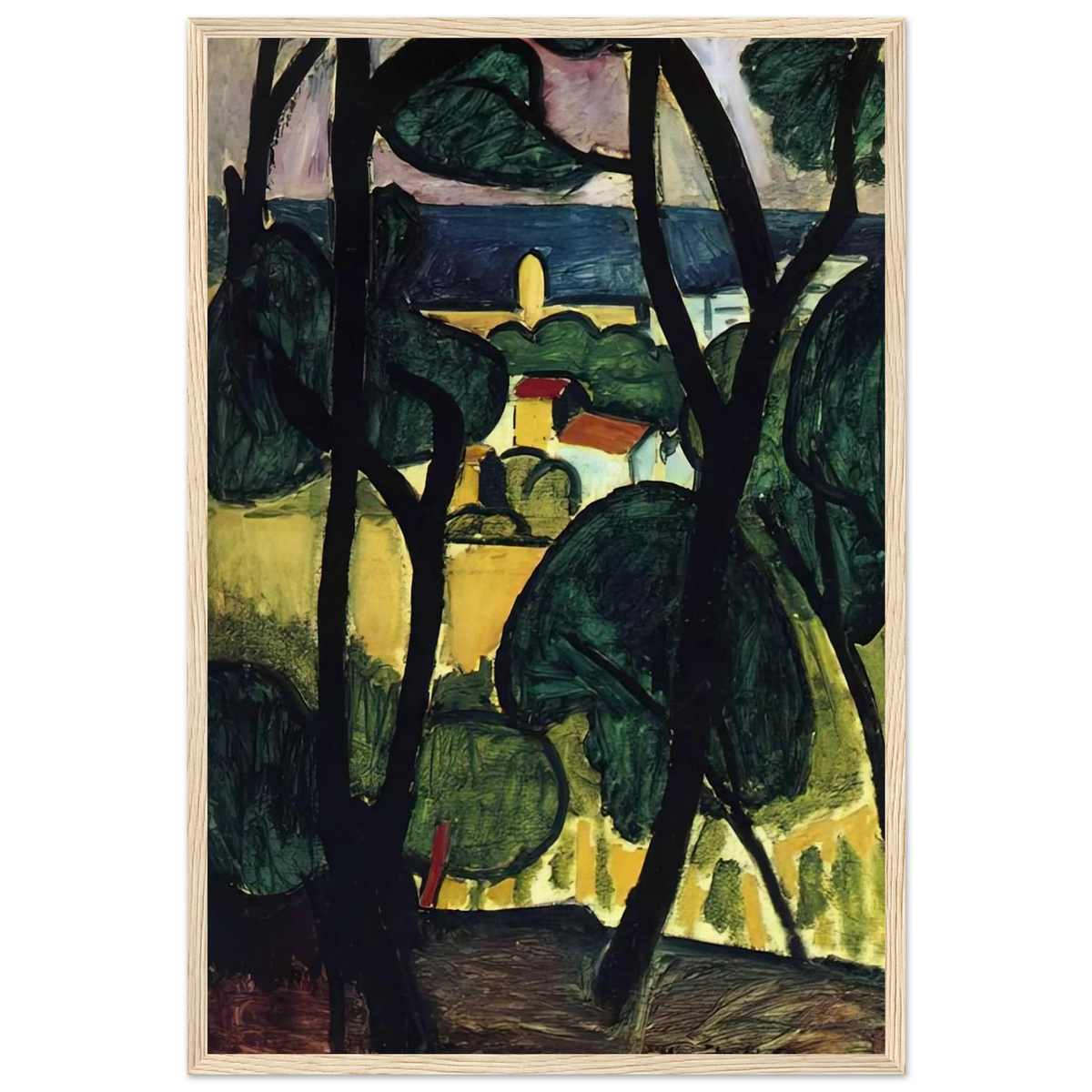 VIEW OF COLLIOURE Framed Poster | Henri Matisse Framed Prints Wall Art | Henri Matisse Print