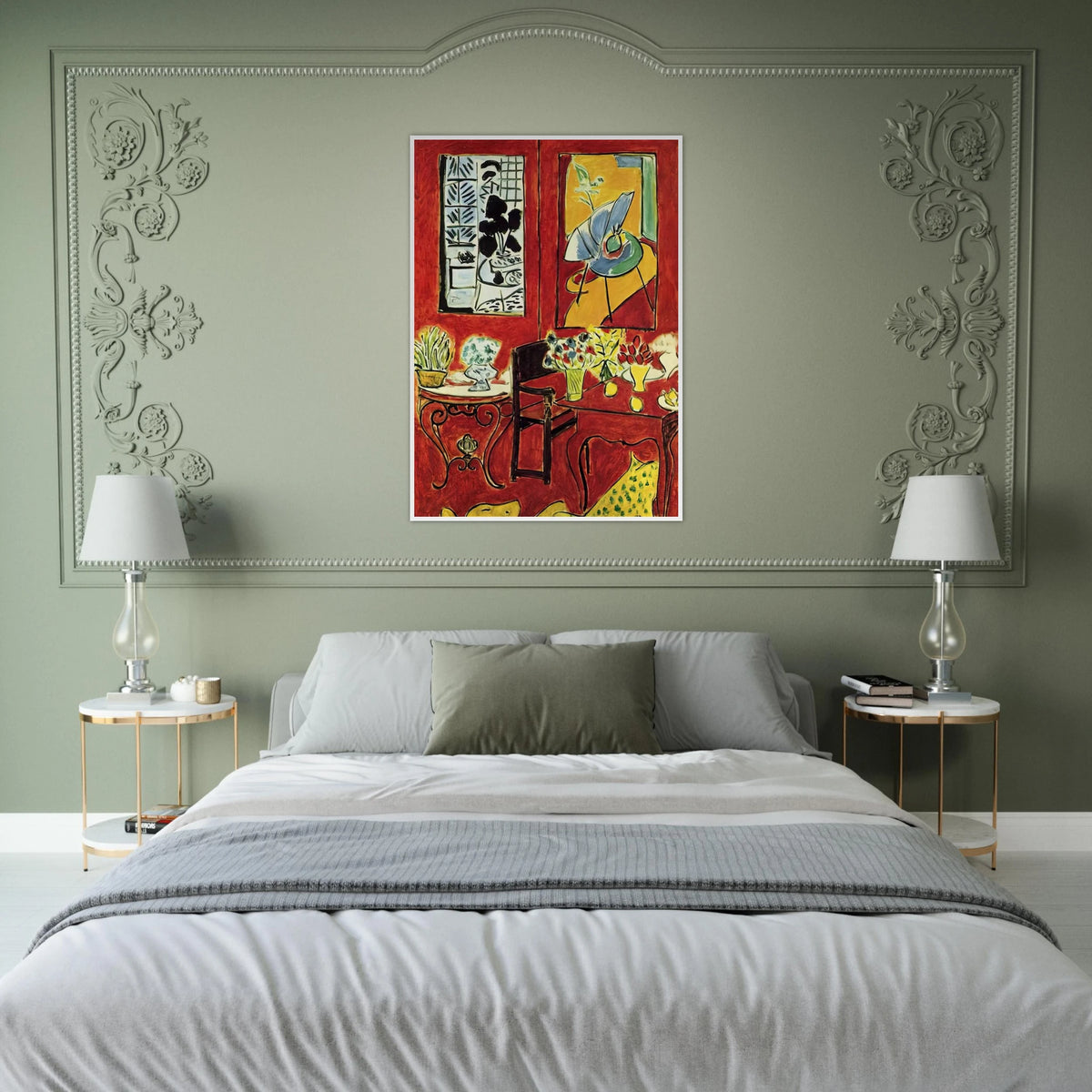 LARGE RED INTERIOR 1948 Framed Poster | Henri Matisse Framed Prints Wall Art | Henri Matisse Print
