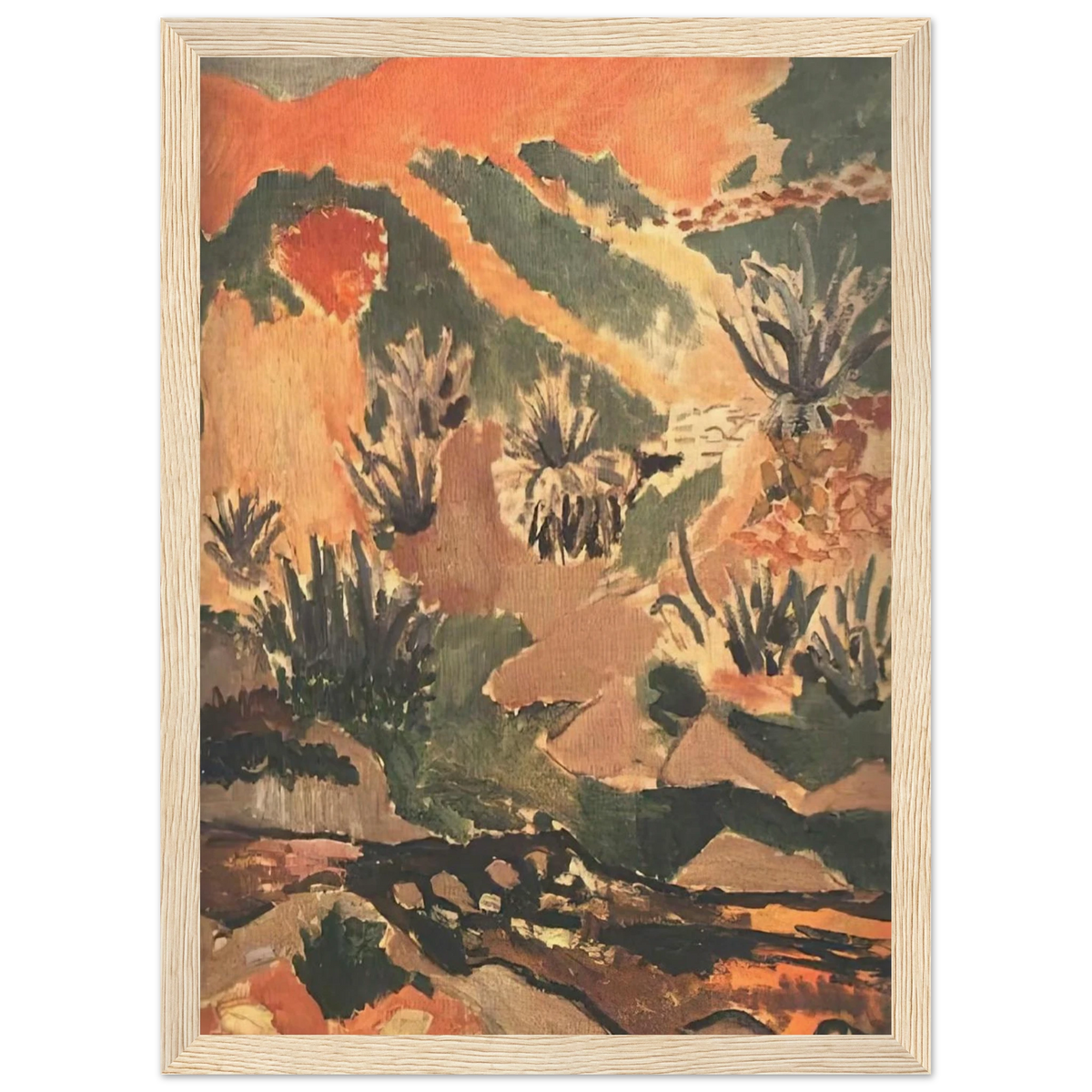 LANDSCAPE WITH BROOK BROOK WITH ALOES 1907 Framed Poster | Henri Matisse Framed Prints Wall Art | Henri Matisse Print