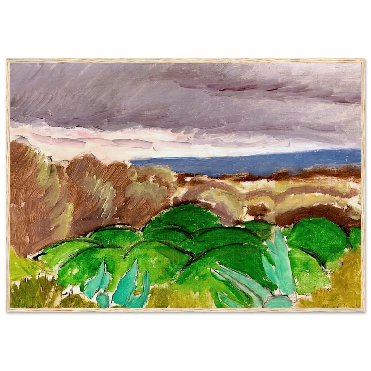 CAGNES LANDSCAPE IN STORMY WEATHER 1917 Framed Poster | Henri Matisse Framed Prints Wall Art | Henri Matisse Print