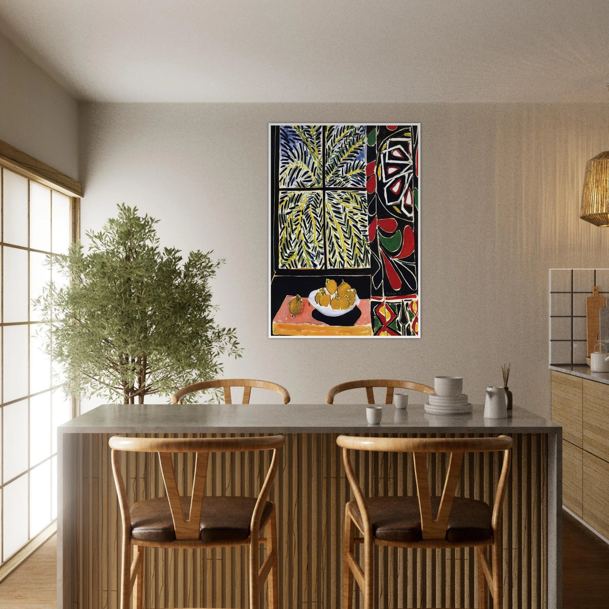 INTERIOR WITH EGYPTIAN CURTAIN 1948 Framed Poster | Henri Matisse Framed Prints Wall Art | Henri Matisse Print
