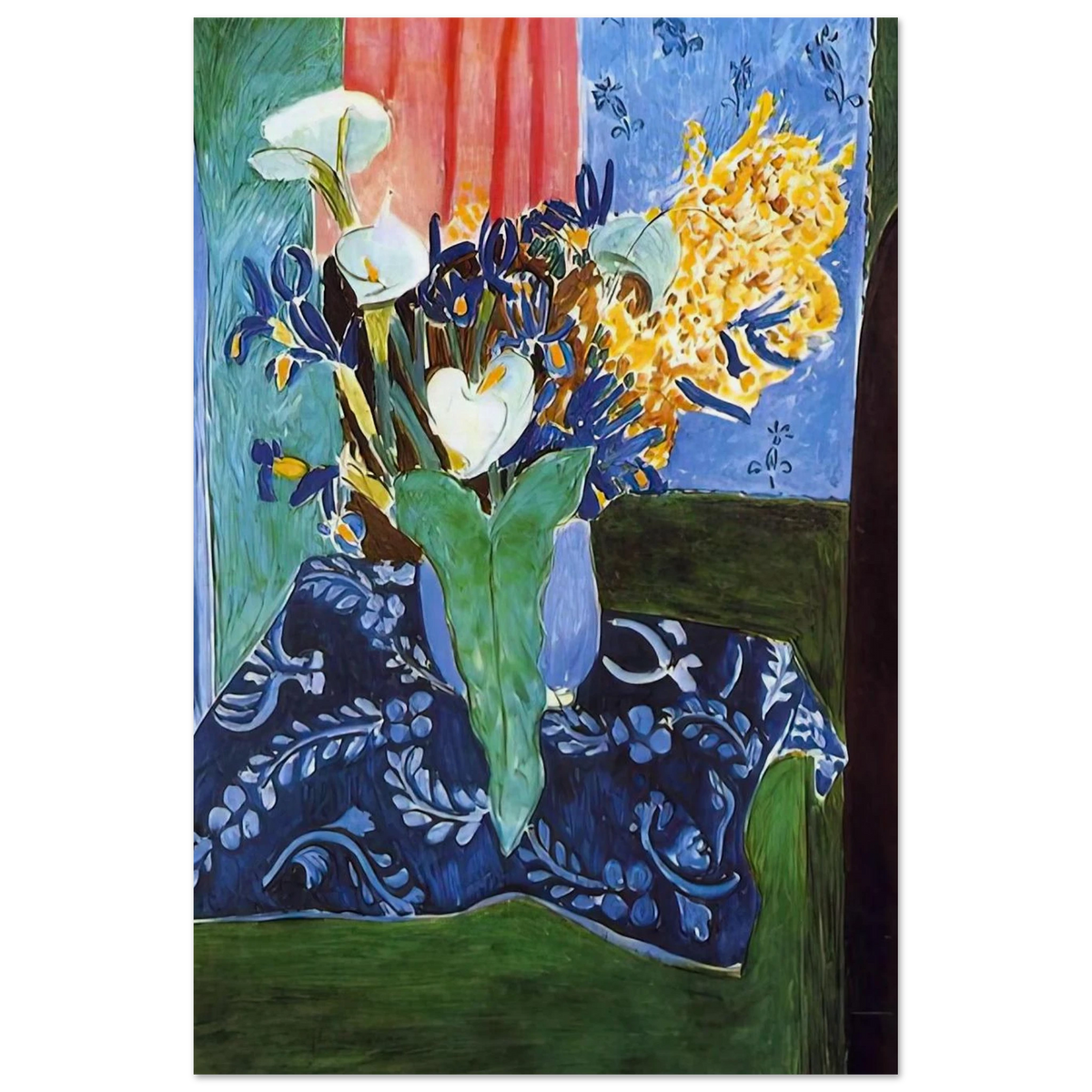 CALLA LILIES IRISES AND MIMOSAS 1913 Poster | Henri Matisse Poster | Henri Matisse Print