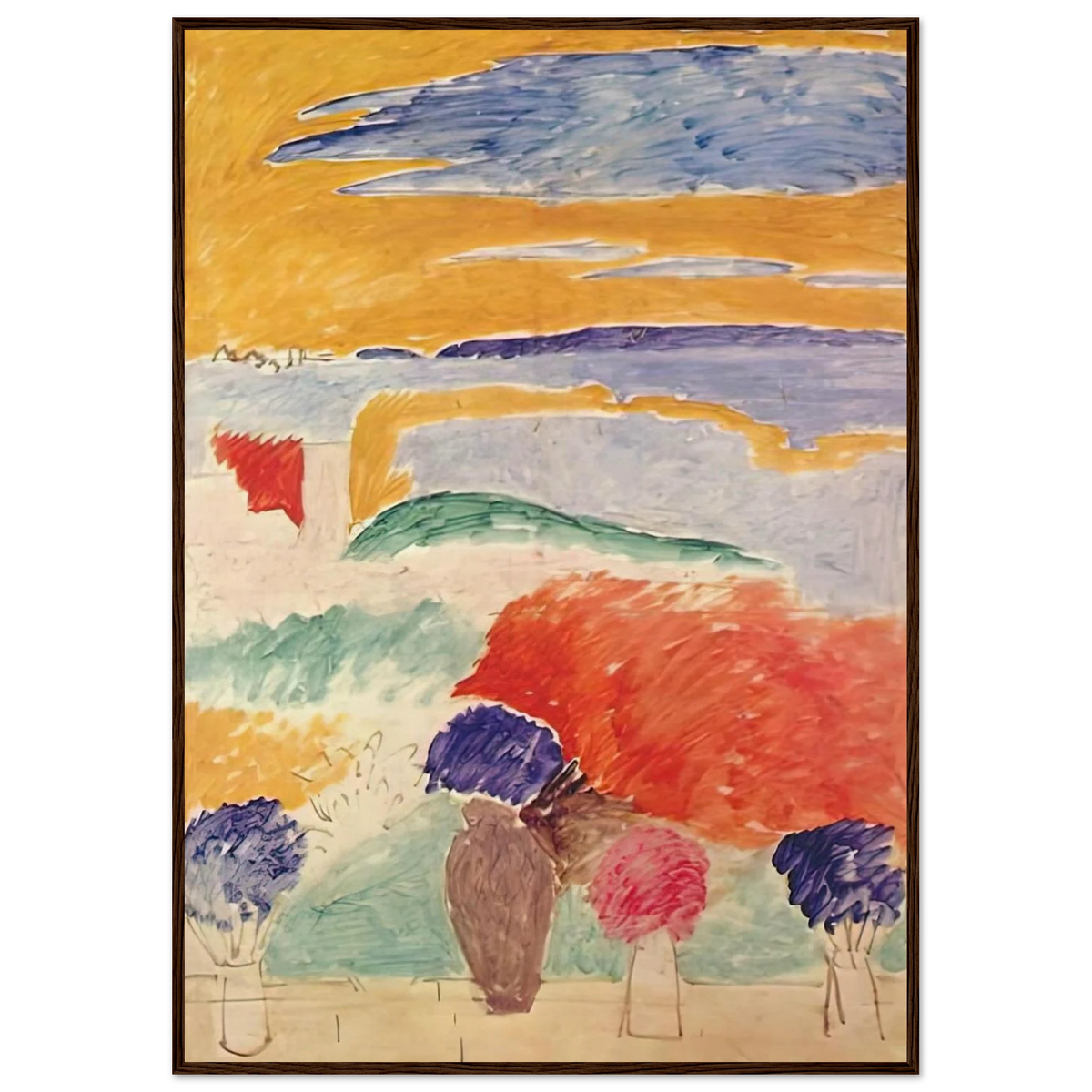 OPEN WINDOW AT TANGIER 1913 Framed Poster | Henri Matisse Framed Prints Wall Art | Henri Matisse Print