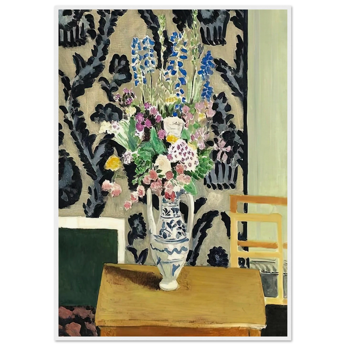 BOUQUET DE FLEURS POUR LE QUATORZE JUILLET 1919 Framed Poster | Henri Matisse Framed Prints Wall Art | Henri Matisse Print