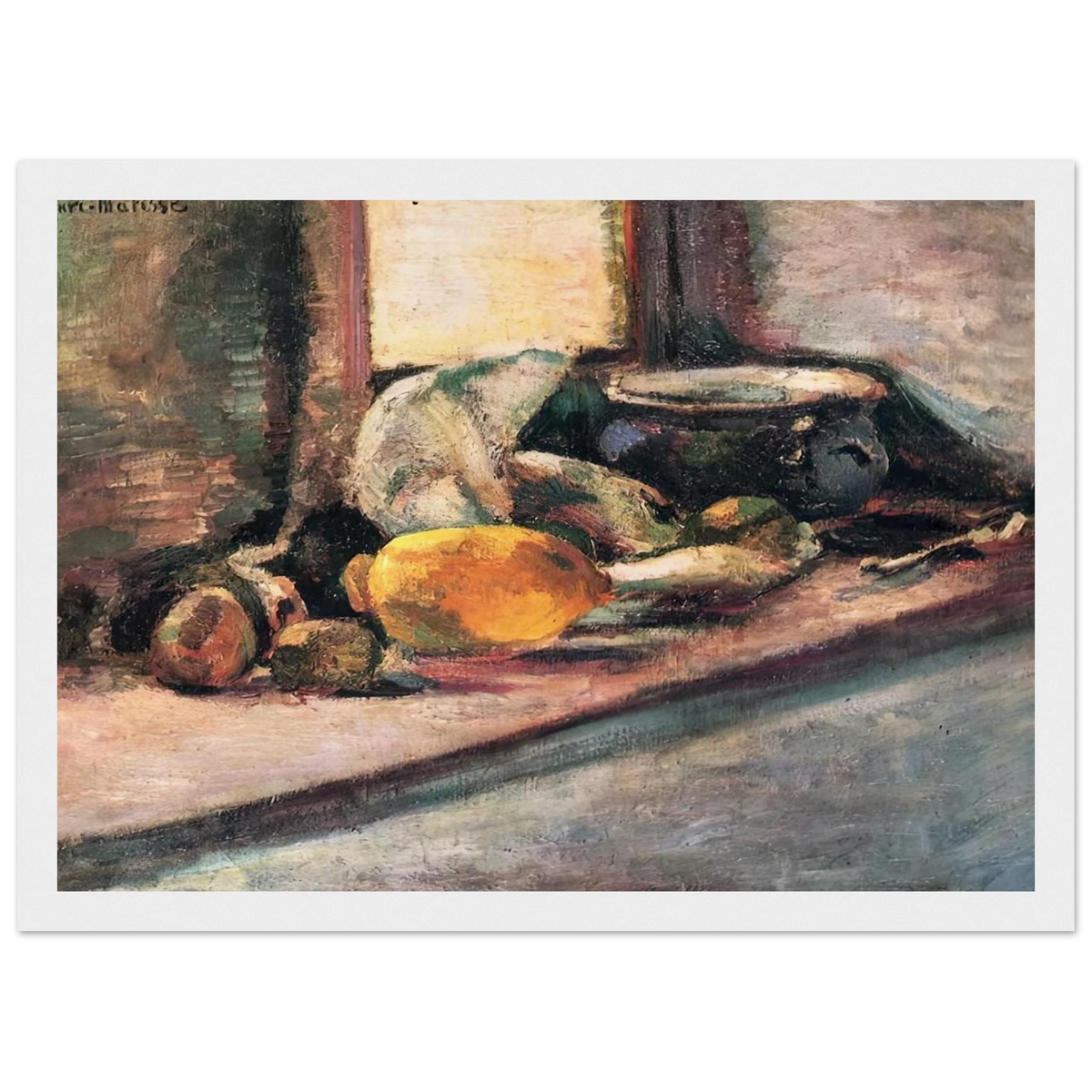 BLUE POT AND LEMON 1897 Framed Poster | Henri Matisse Framed Prints Wall Art | Henri Matisse Print