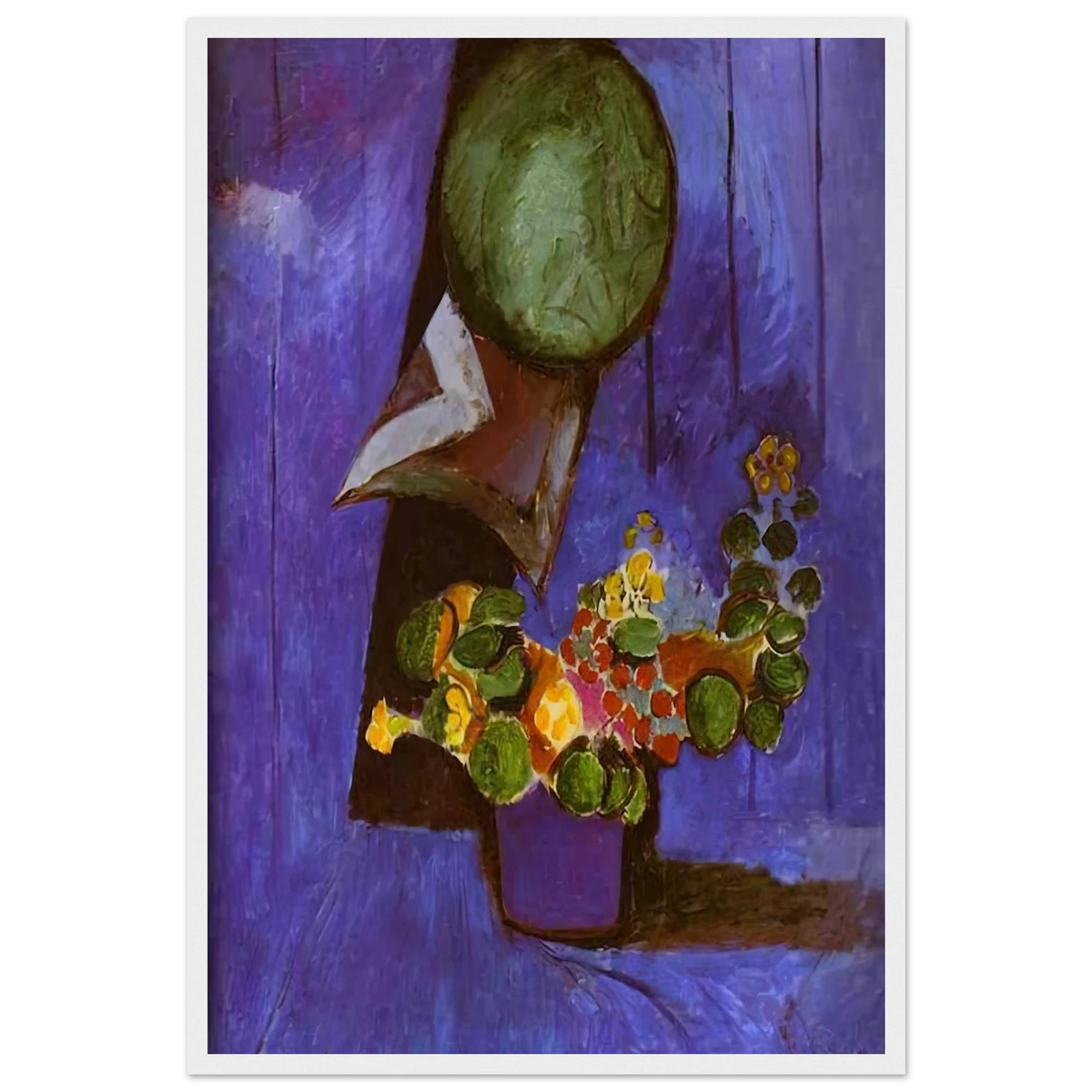 FLOWERS AND CERAMIC PLATE Framed Poster | Henri Matisse Framed Prints Wall Art | Henri Matisse Print