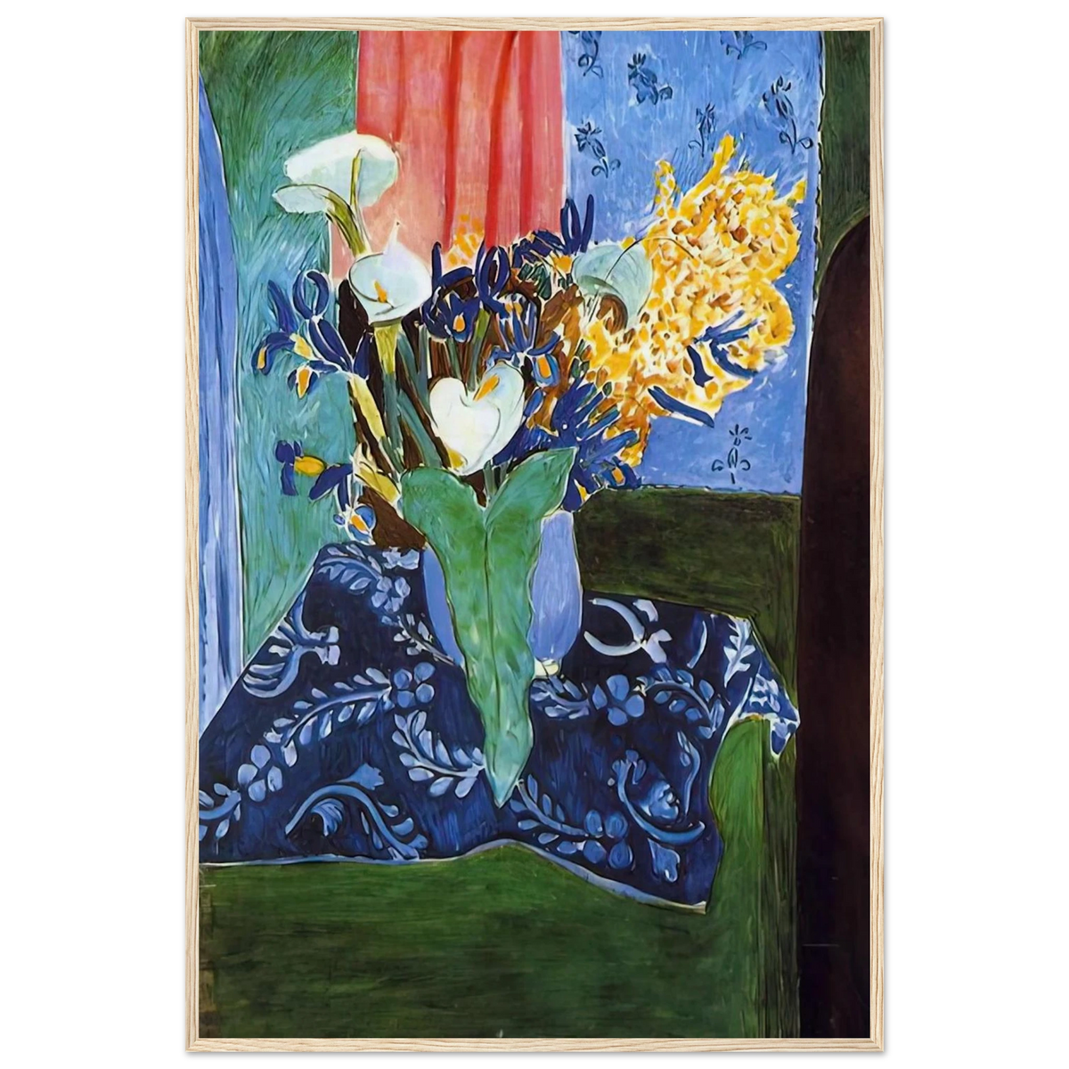 CALLA LILIES IRISES AND MIMOSAS 1913 Framed Poster | Henri Matisse Framed Prints Wall Art | Henri Matisse Print