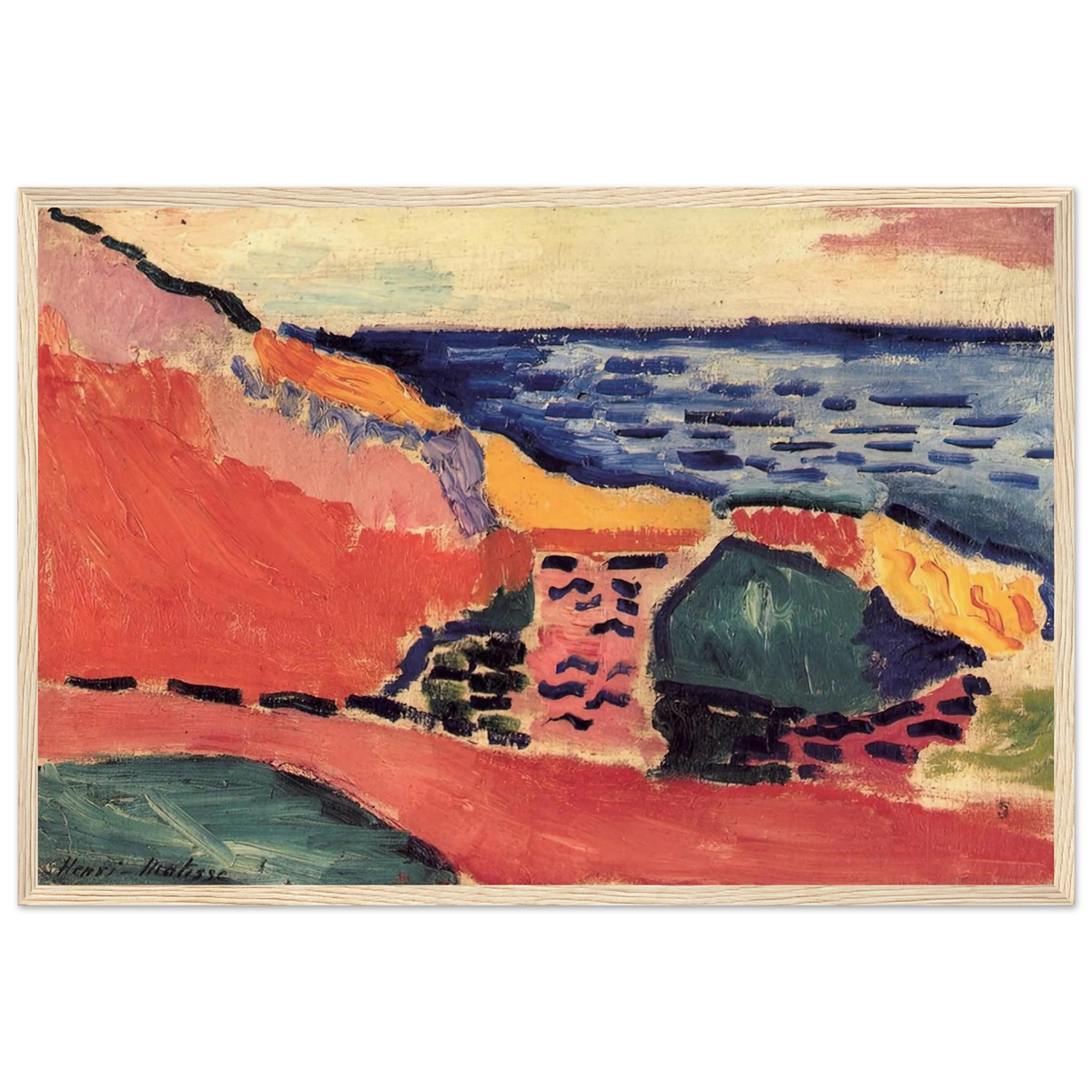 LA MOULADE COLLIOURE IN THE SUMMER 1905 Framed Poster | Henri Matisse Framed Prints Wall Art | Henri Matisse Print