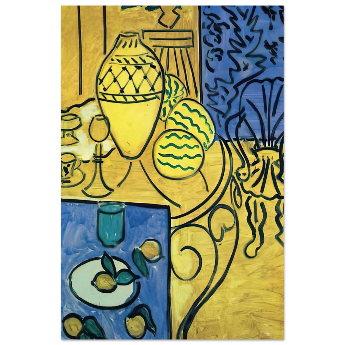 INTERIOR IN YELLOW 1946 Poster | Henri Matisse Poster | Henri Matisse Print