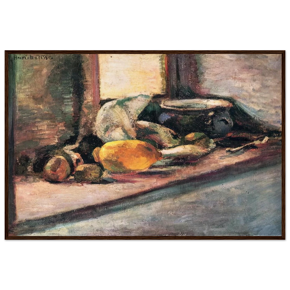 BLUE POT AND LEMON 1897 Framed Poster | Henri Matisse Framed Prints Wall Art | Henri Matisse Print