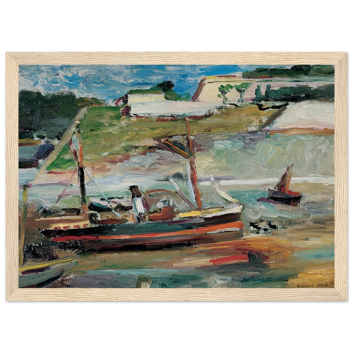 BELLE ILE LE PORT DE PALAIS 1896 Framed Poster | Henri Matisse Framed Prints Wall Art | Henri Matisse Print