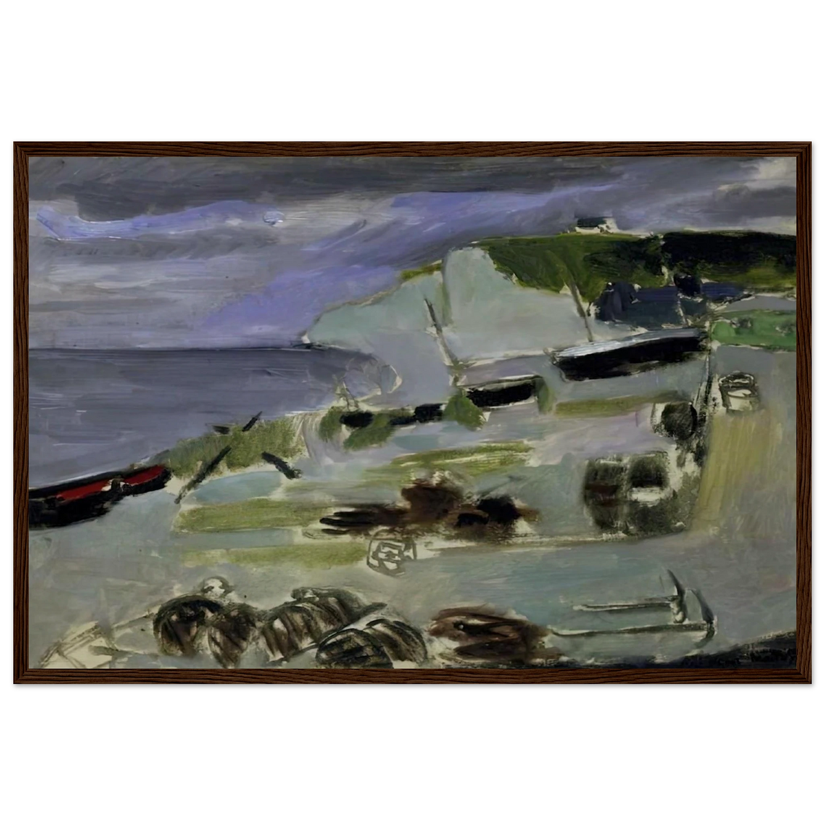 BOATS ON THE BEACH ETRETAT 1920 Framed Poster | Henri Matisse Framed Prints Wall Art | Henri Matisse Print