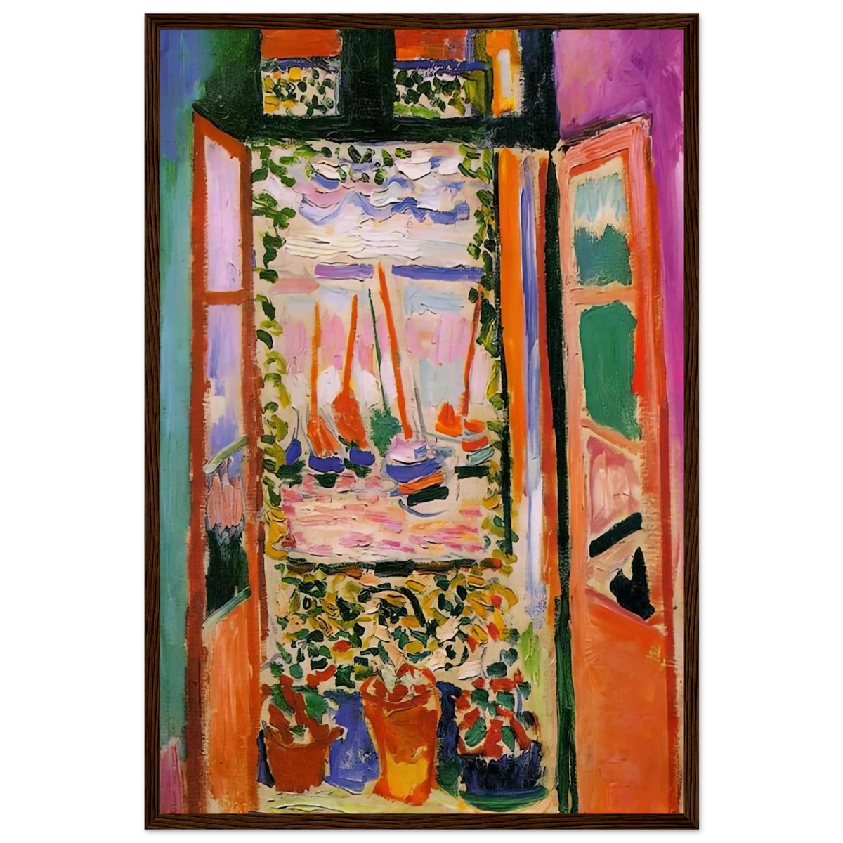 OPEN WINDOW COLLIOURE 1905 Framed Poster | Henri Matisse Framed Prints Wall Art | Henri Matisse Print