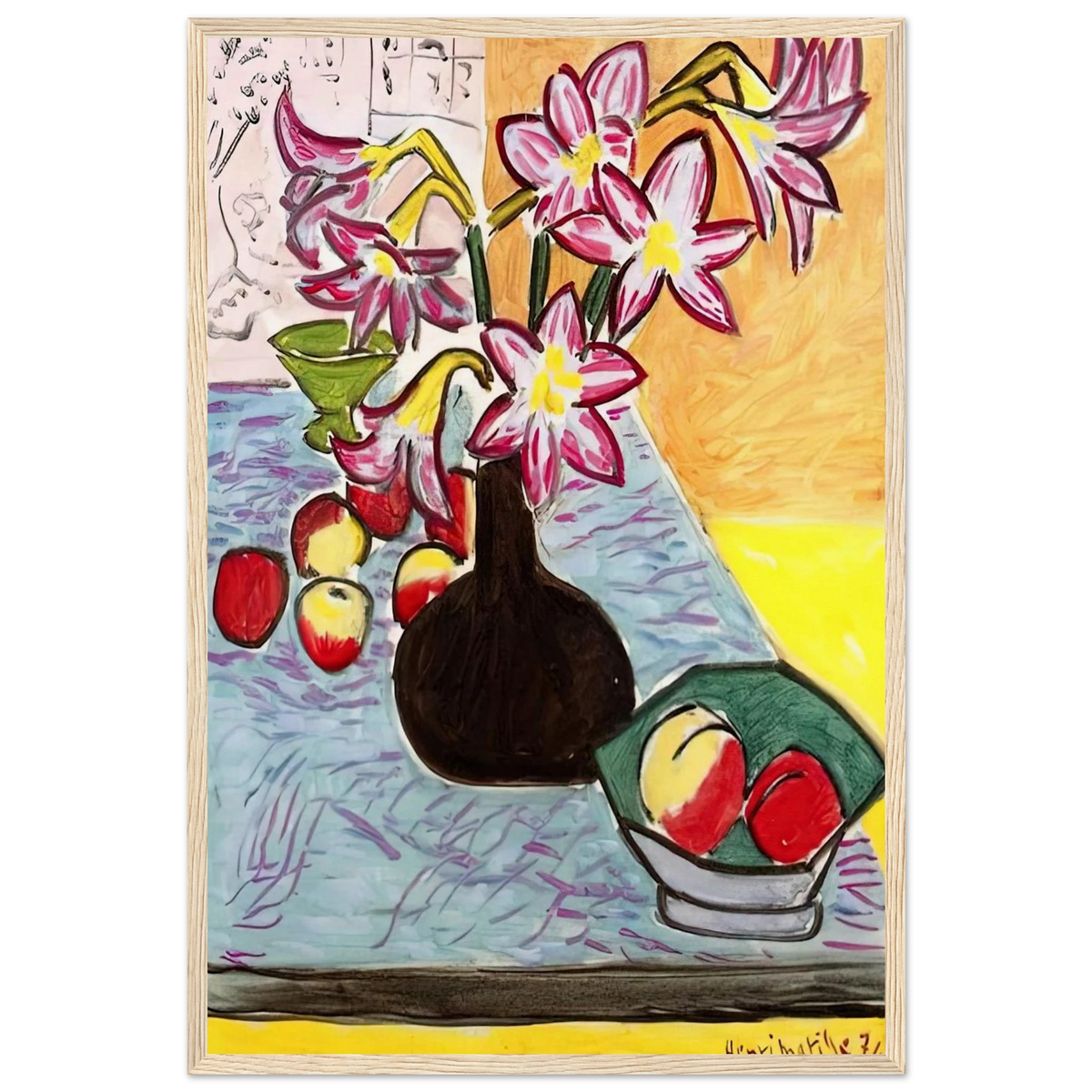 VASE OF AMARYLLIS 1941 Framed Poster | Henri Matisse Framed Prints Wall Art | Henri Matisse Print