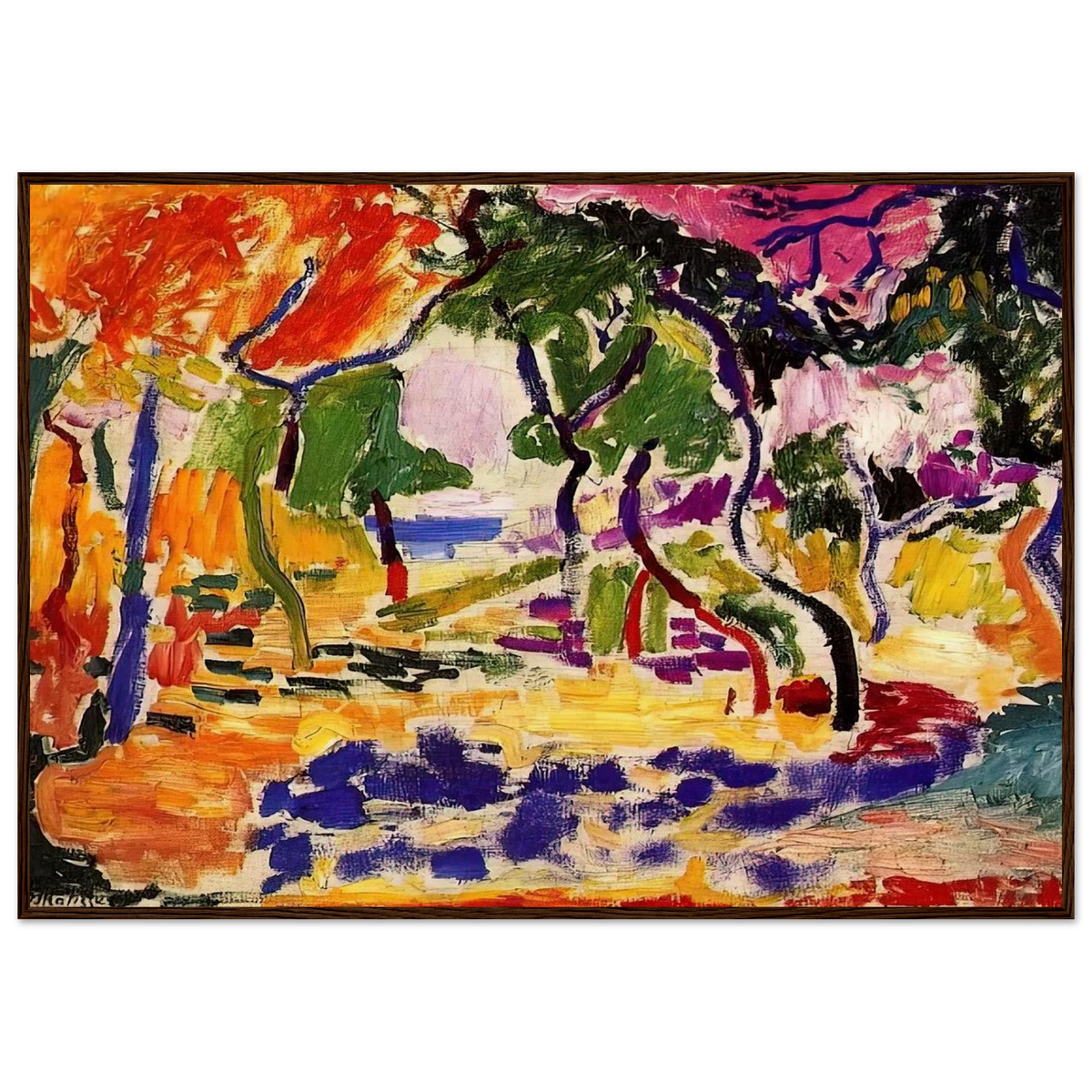COUNTRYSIDE AT COLLIOURE 1905 Framed Poster | Henri Matisse Framed Prints Wall Art | Henri Matisse Print