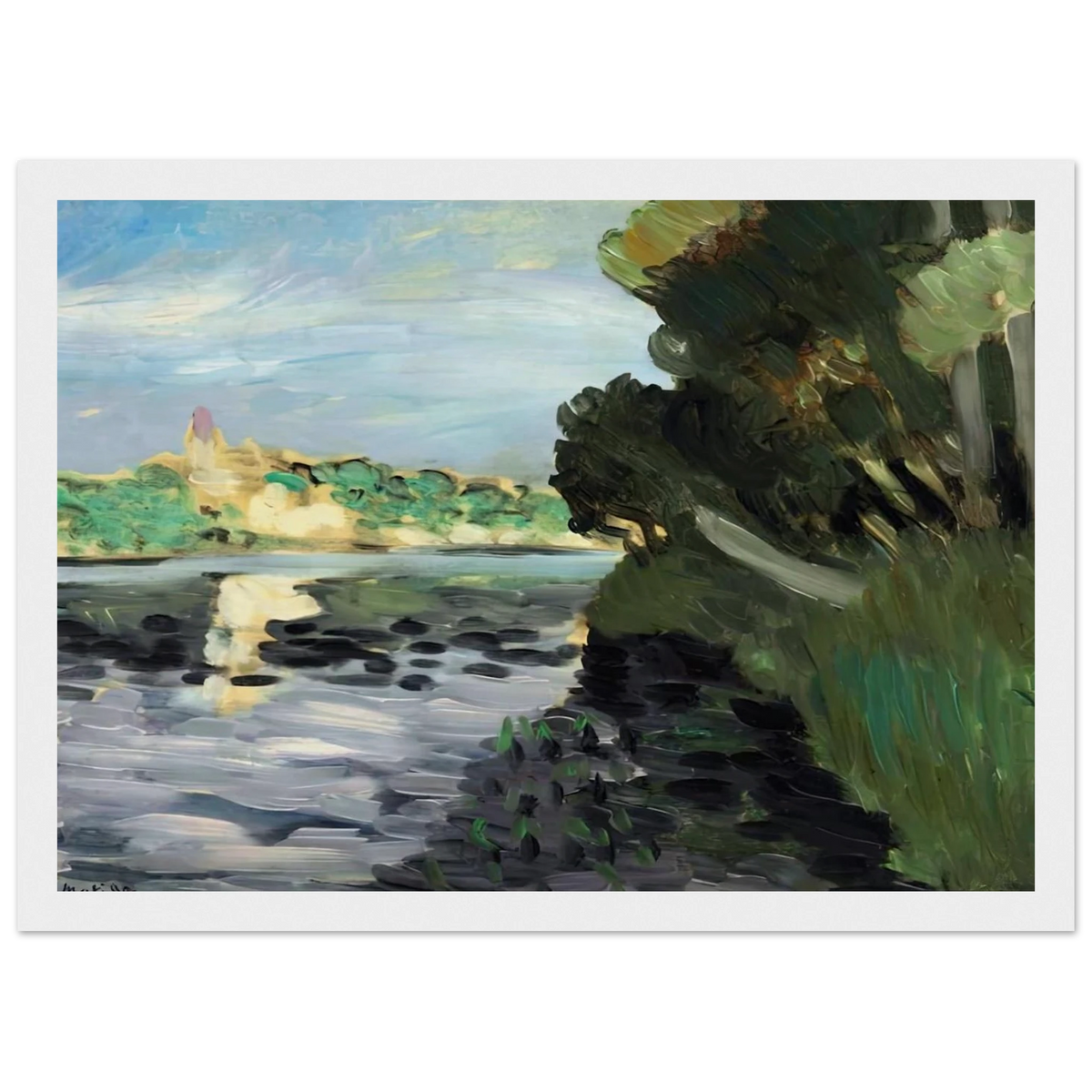 BORDS DE LA SEINE A VETHEUIL 1920 Framed Poster | Henri Matisse Framed Prints Wall Art | Henri Matisse Print