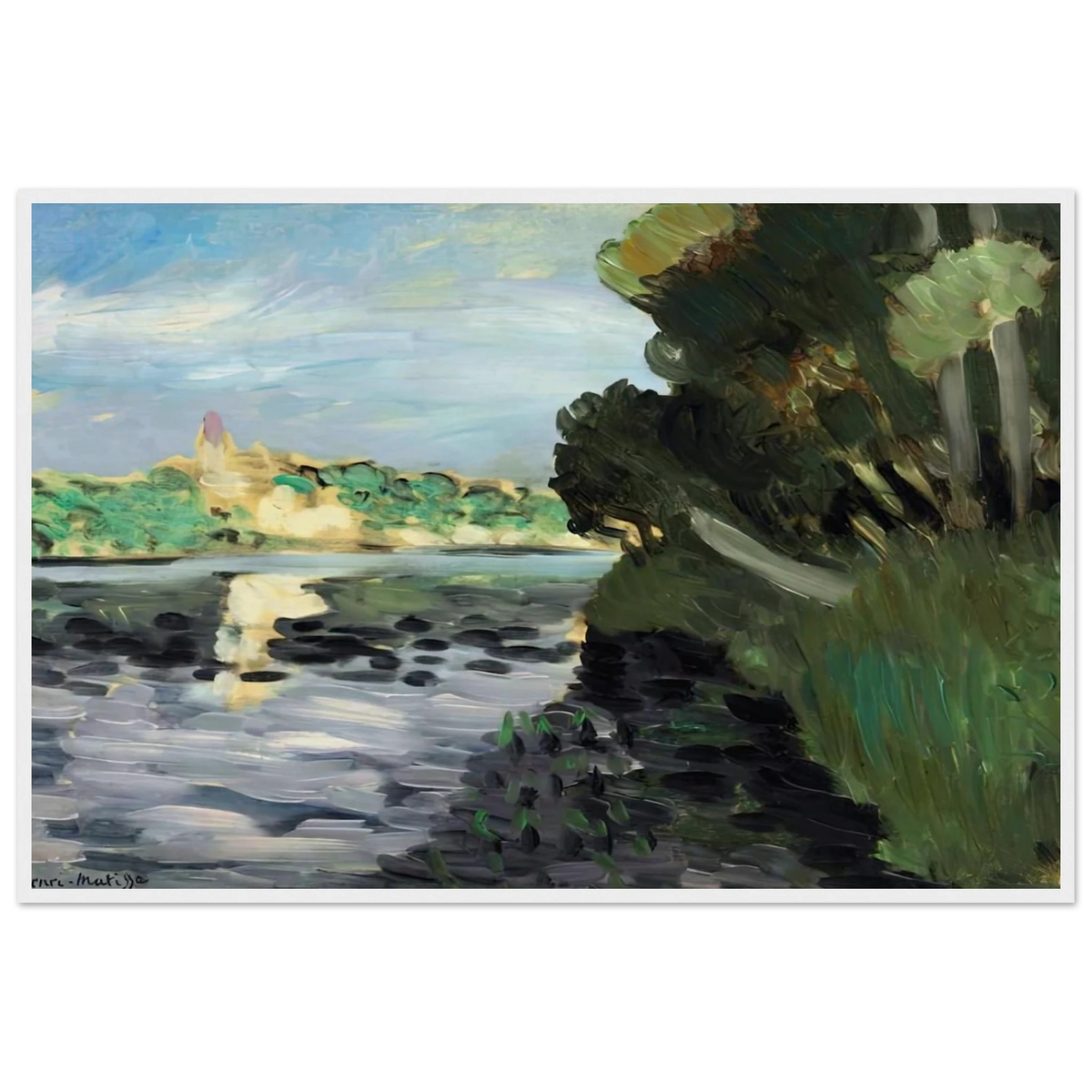 BORDS DE LA SEINE A VETHEUIL 1920 Framed Poster | Henri Matisse Framed Prints Wall Art | Henri Matisse Print