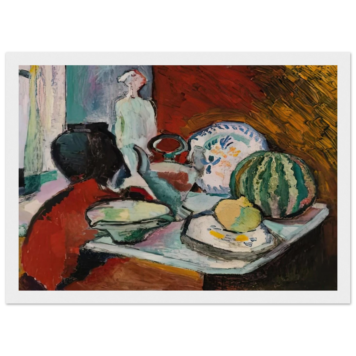 DISHES AND MELON 1907 Framed Poster | Henri Matisse Framed Prints Wall Art | Henri Matisse Print
