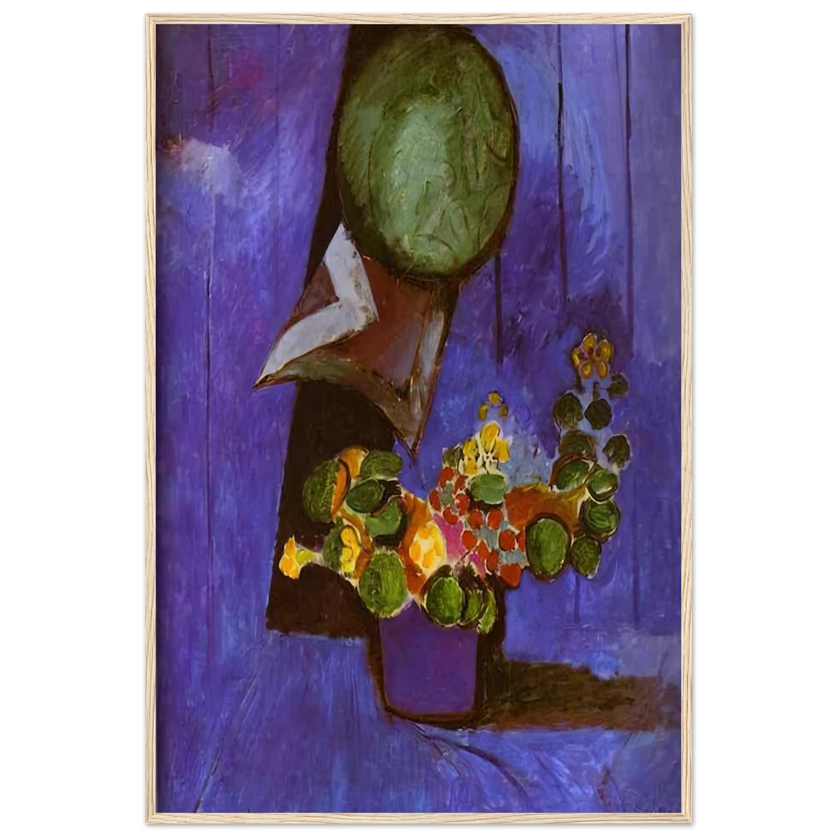 FLOWERS AND CERAMIC PLATE Framed Poster | Henri Matisse Framed Prints Wall Art | Henri Matisse Print
