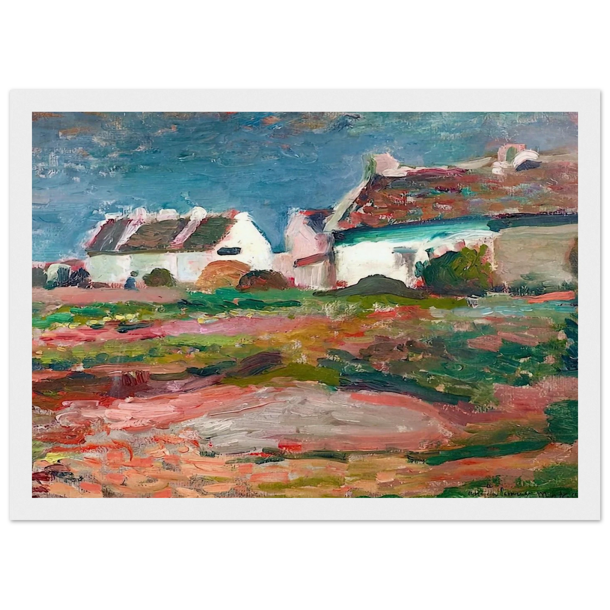MAISONS A KERVILAHOUEN BELLE ILE 1896 Framed Poster | Henri Matisse Framed Prints Wall Art | Henri Matisse Print