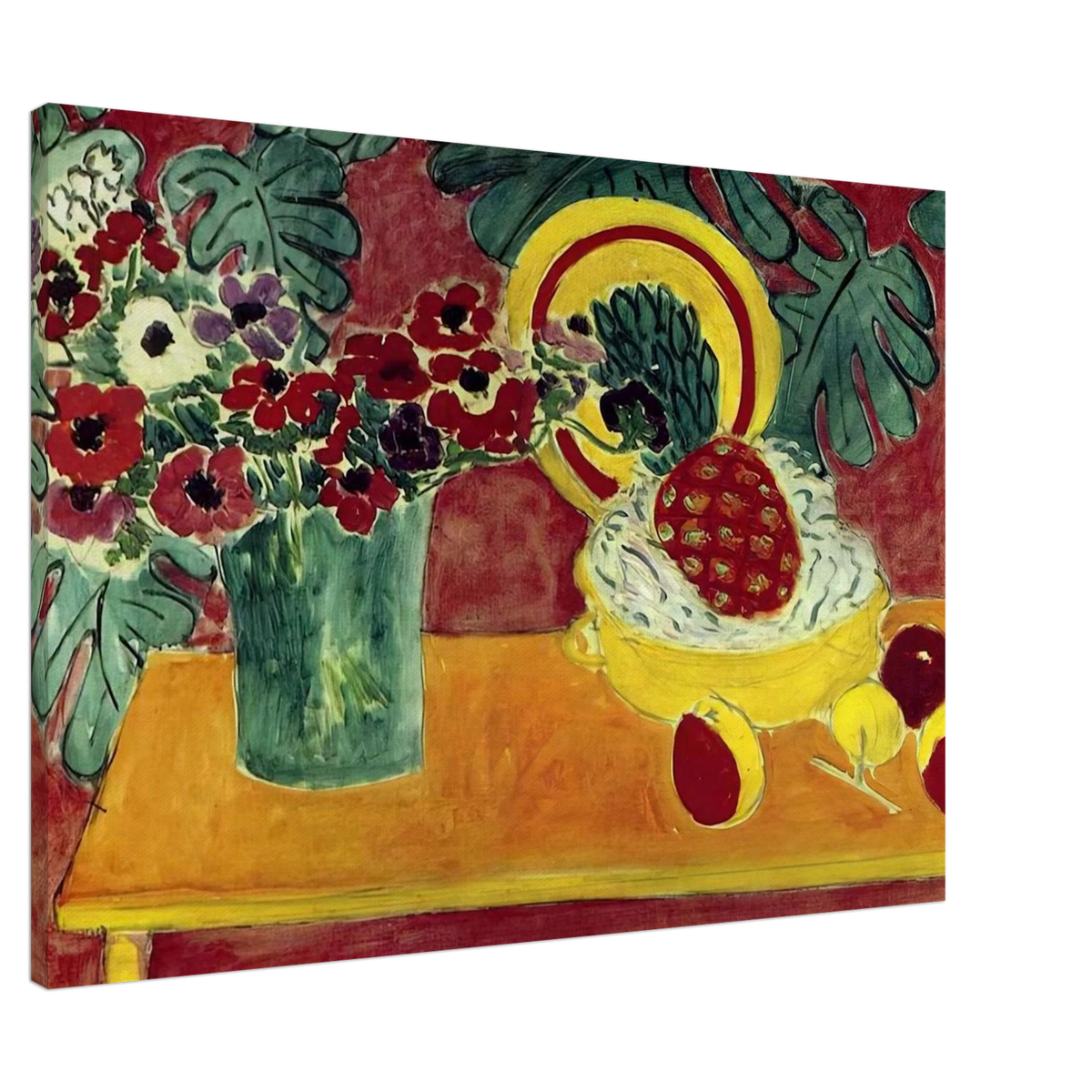 PINEAPPLE AND ANEMONES 1940 Canvas | Henri Matisse Canvas | Henri Matisse Print