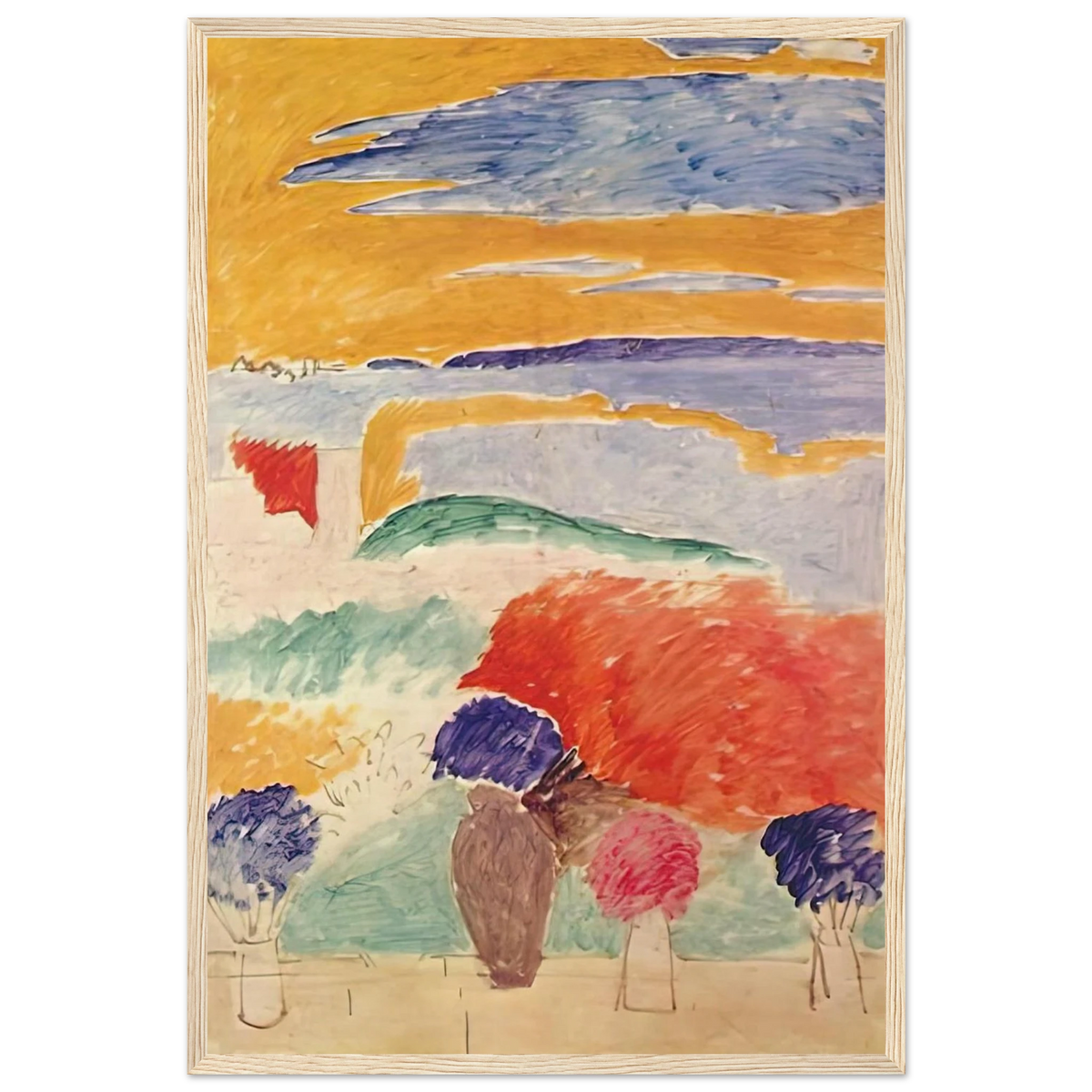 OPEN WINDOW AT TANGIER 1913 Framed Poster | Henri Matisse Framed Prints Wall Art | Henri Matisse Print