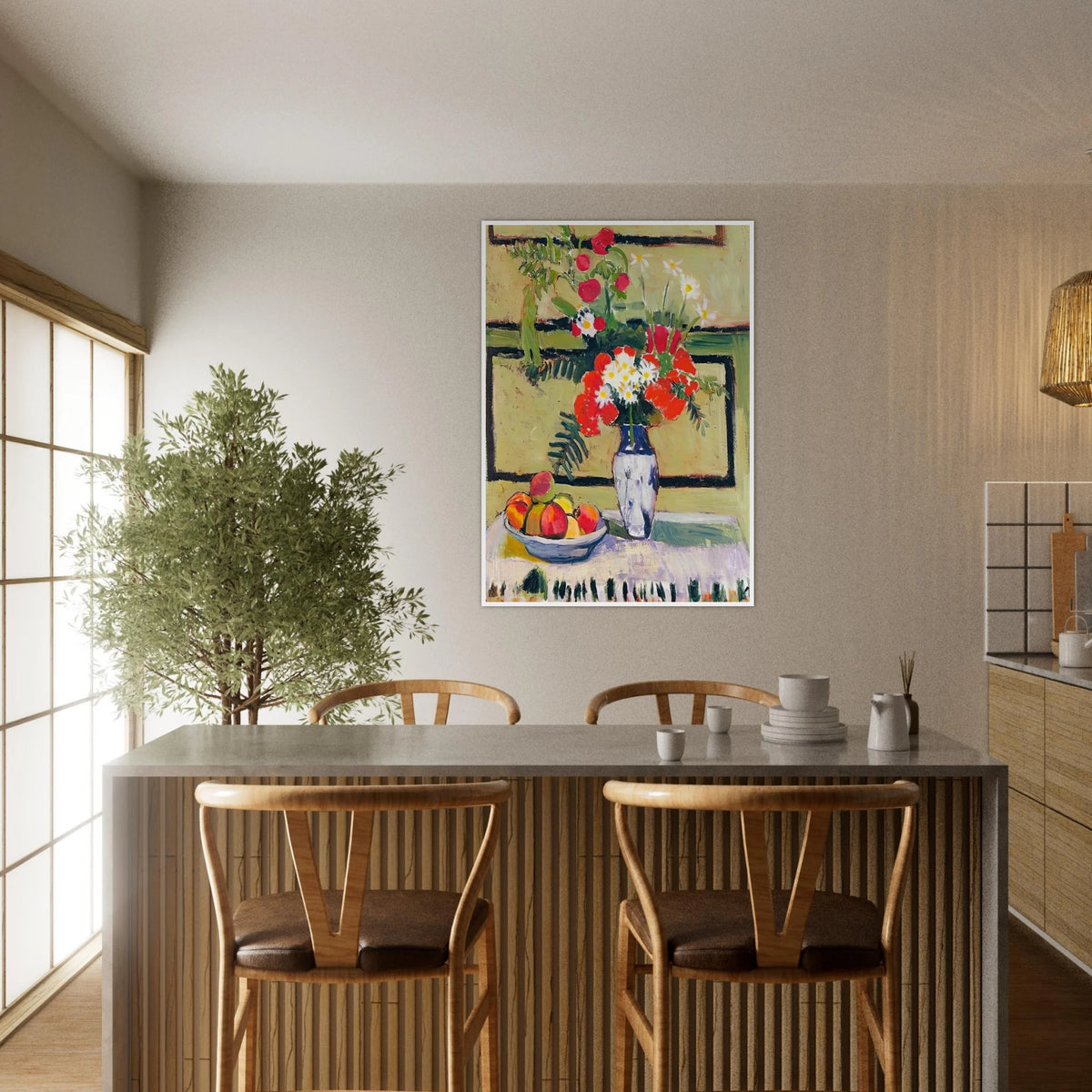 FLOWERS AND FRUIT 1909 Framed Poster | Henri Matisse Framed Prints Wall Art | Henri Matisse Print