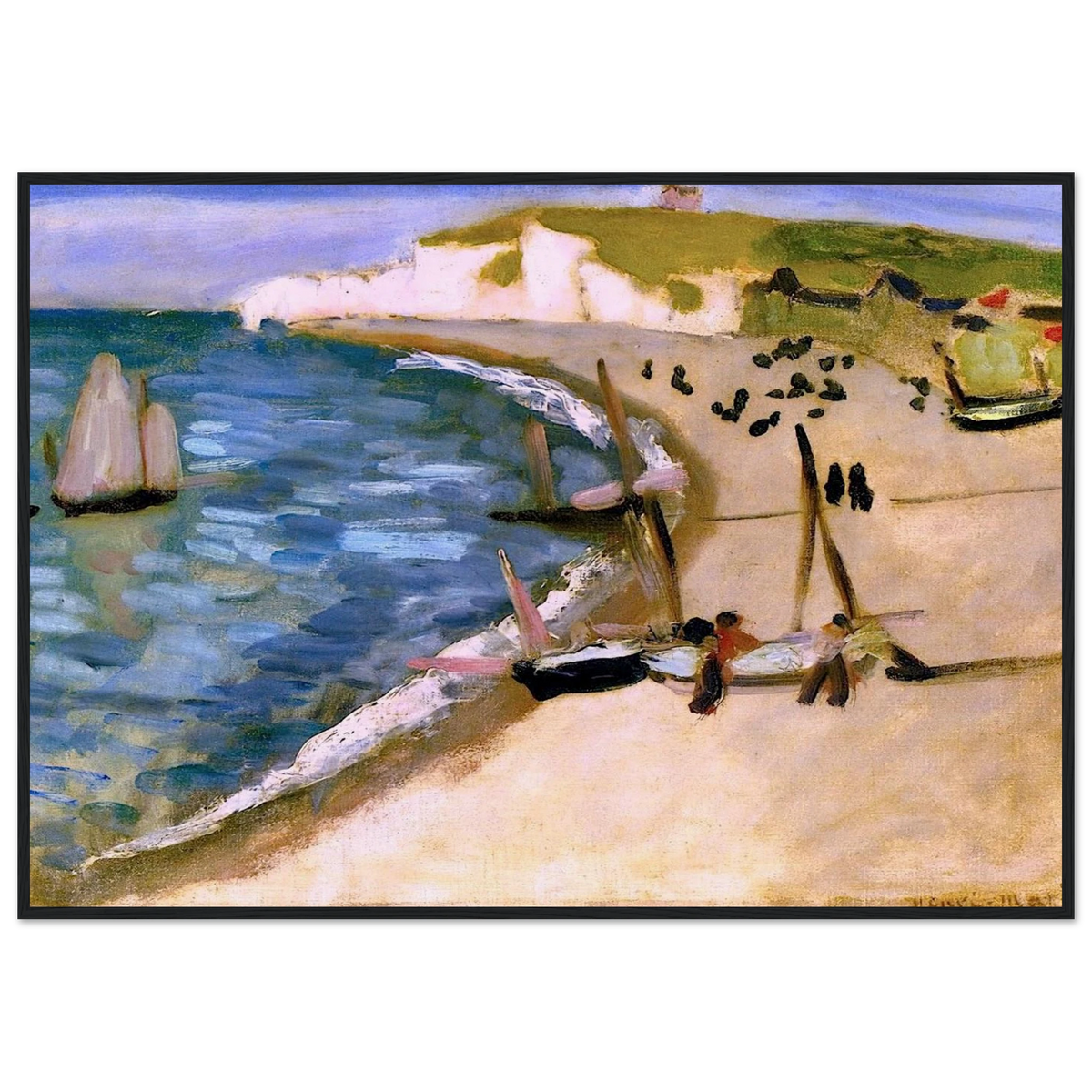 AHT AMONT CLIFFS AT ETRETAT 1921 Framed Poster | Henri Matisse Framed Prints Wall Art | Henri Matisse Print