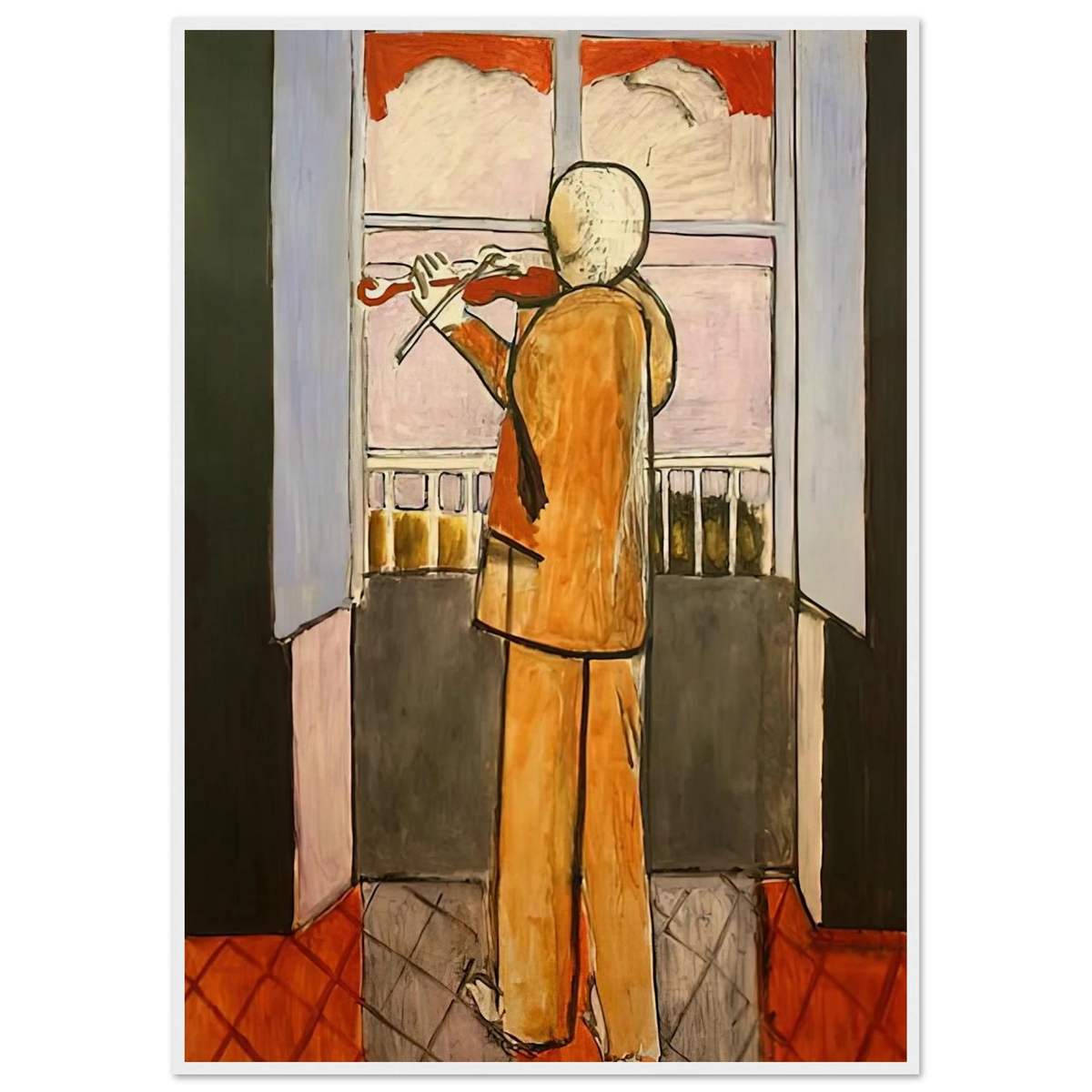 THE VIOLINIST AT THE WINDOW 1918 Framed Poster | Henri Matisse Framed Prints Wall Art | Henri Matisse Print