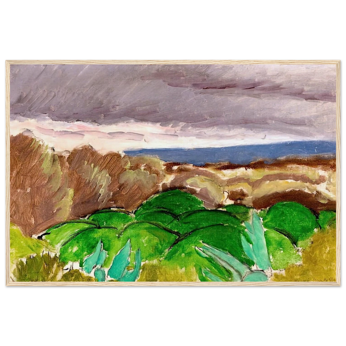 CAGNES LANDSCAPE IN STORMY WEATHER 1917 Framed Poster | Henri Matisse Framed Prints Wall Art | Henri Matisse Print