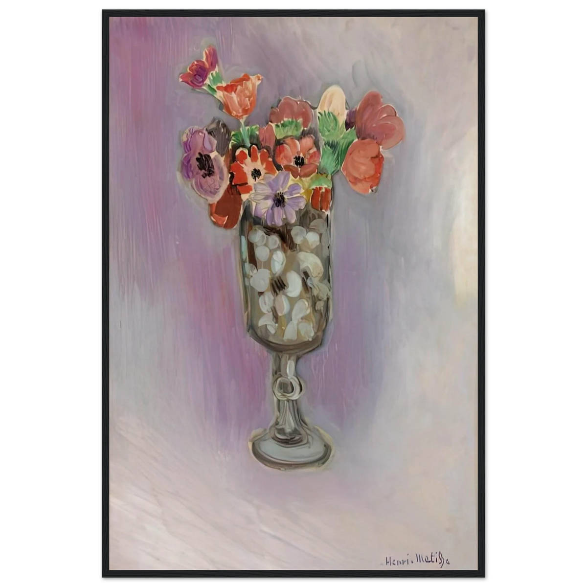 BOUQUET OF ANEMONES 1918 Framed Poster | Henri Matisse Framed Prints Wall Art | Henri Matisse Print